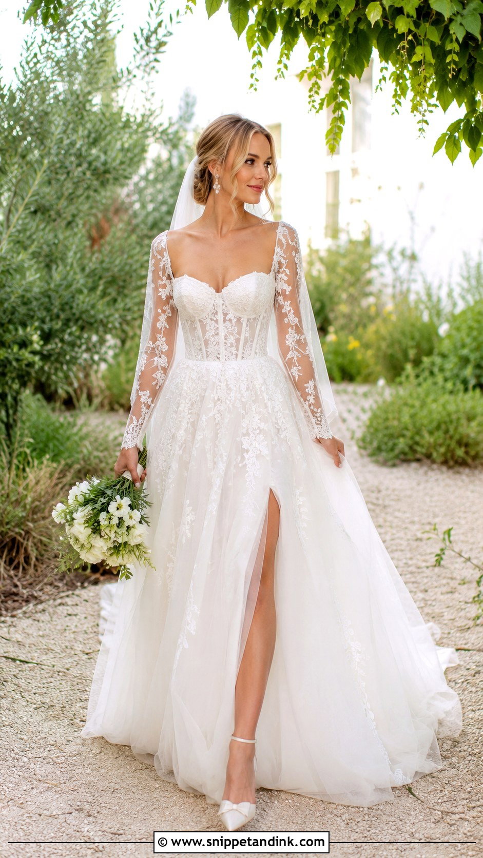 Embroidered Tulle Wedding Dress - Snippet and Ink - 30 Vintage Romantic Wedding Dress Ideas