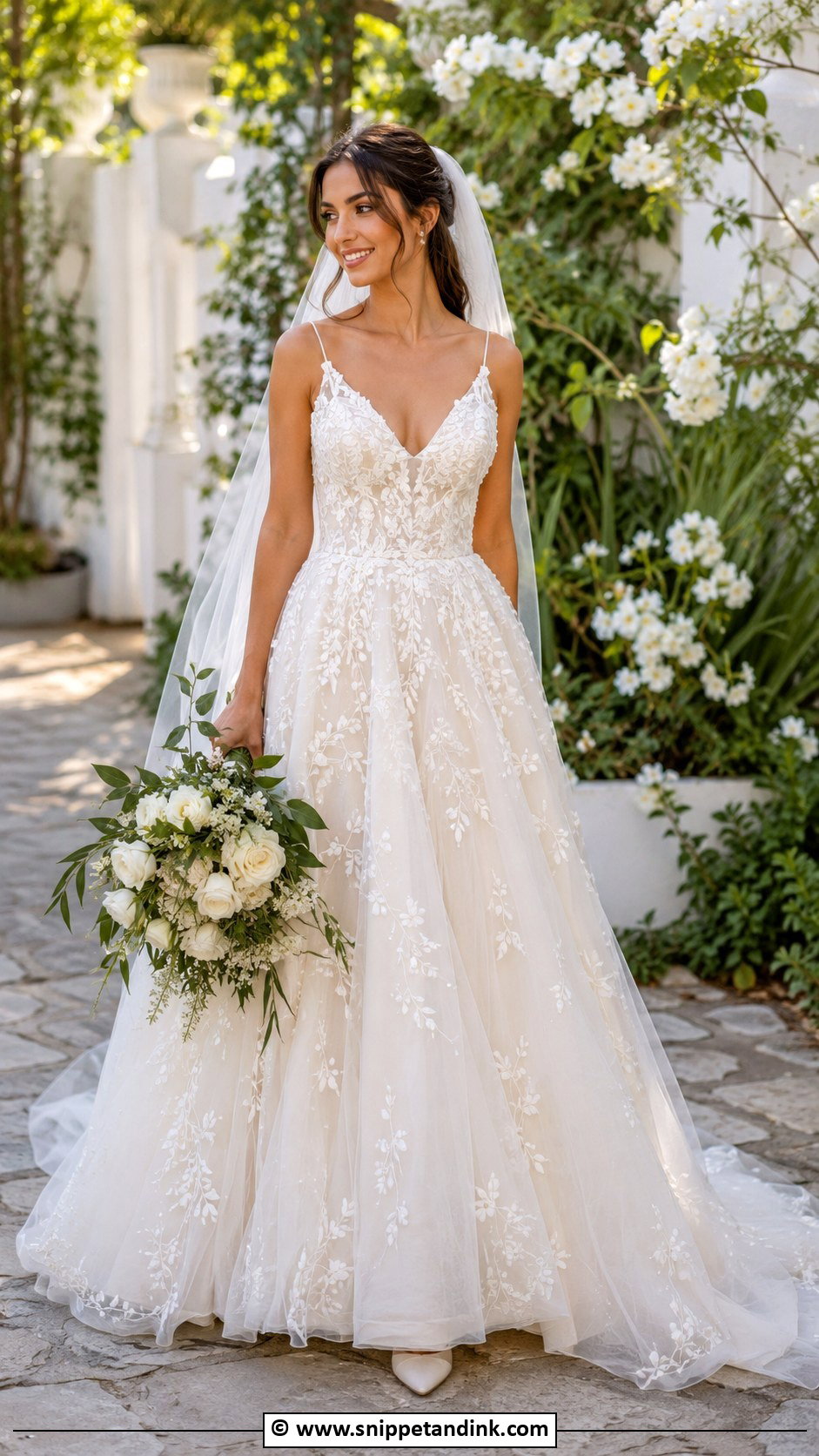 Embroidered Wedding Dress - Snippet and Ink - 25 Whimsical Wedding Dresses