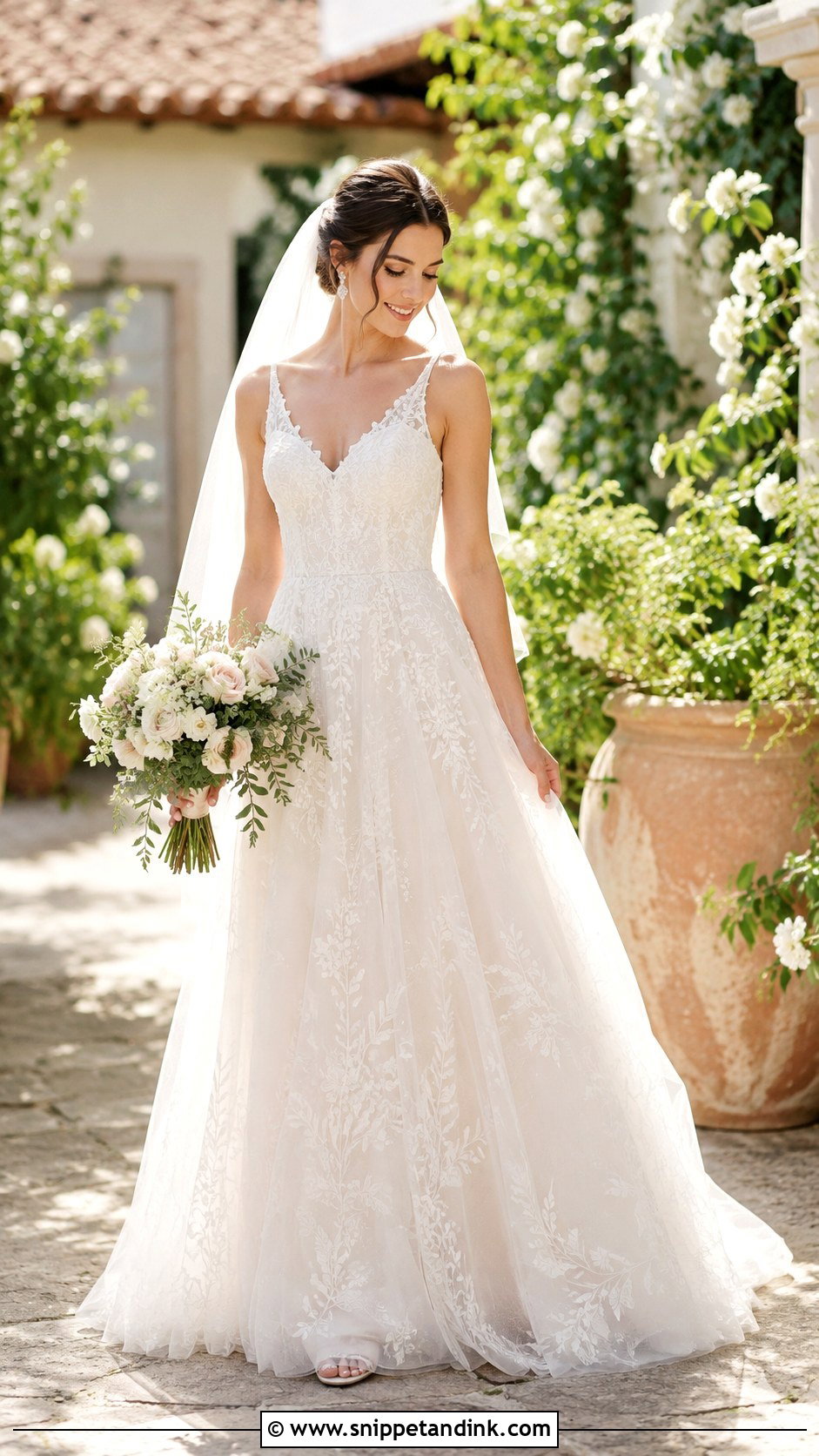 Embroidered Wedding Dress - Snippet and Ink - 30 Vintage Inspired Wedding Dresses