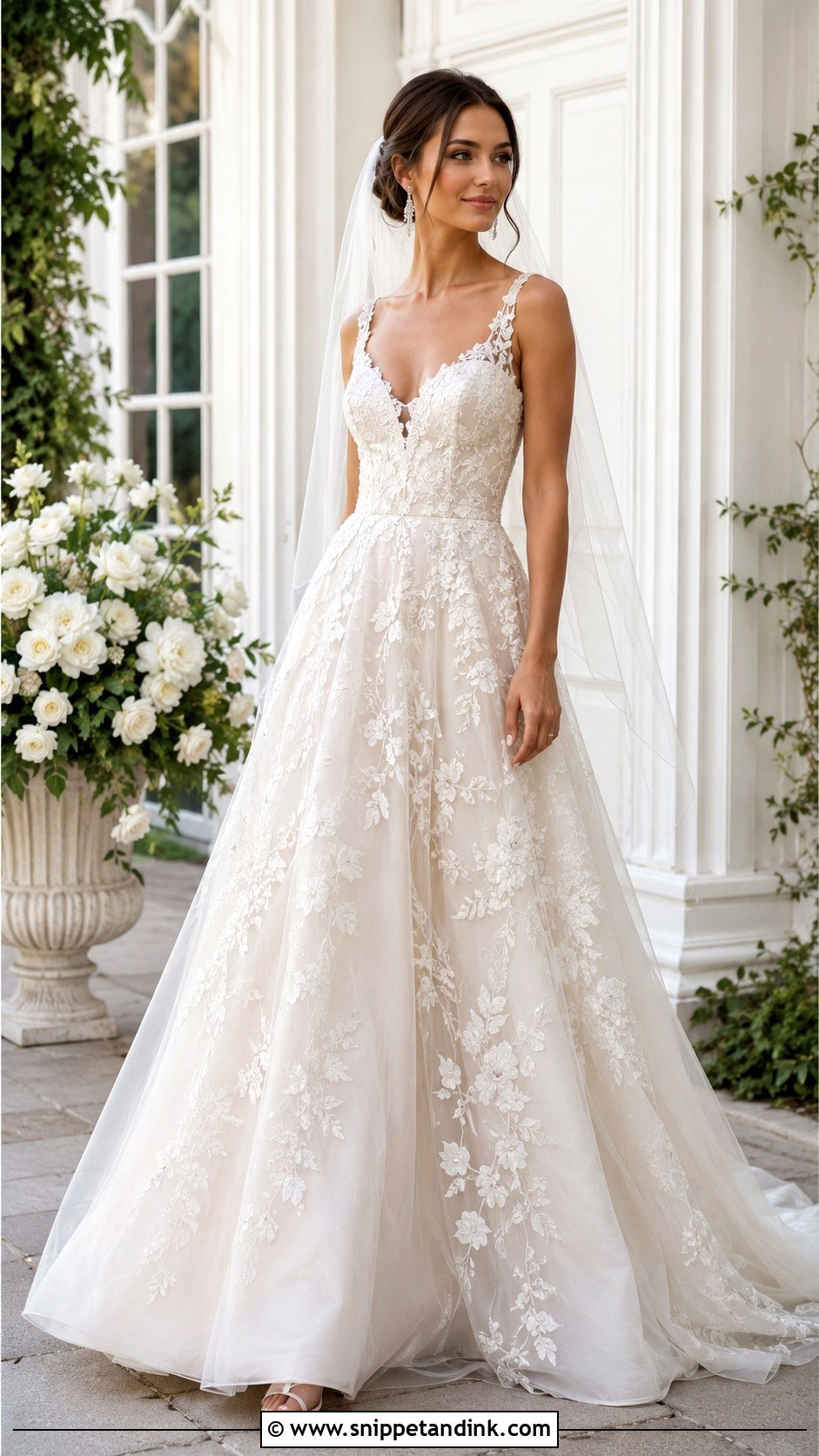 Embroidered Wedding Dress - Snippet and Ink - 25 Classy Elegant Wedding Dresses
