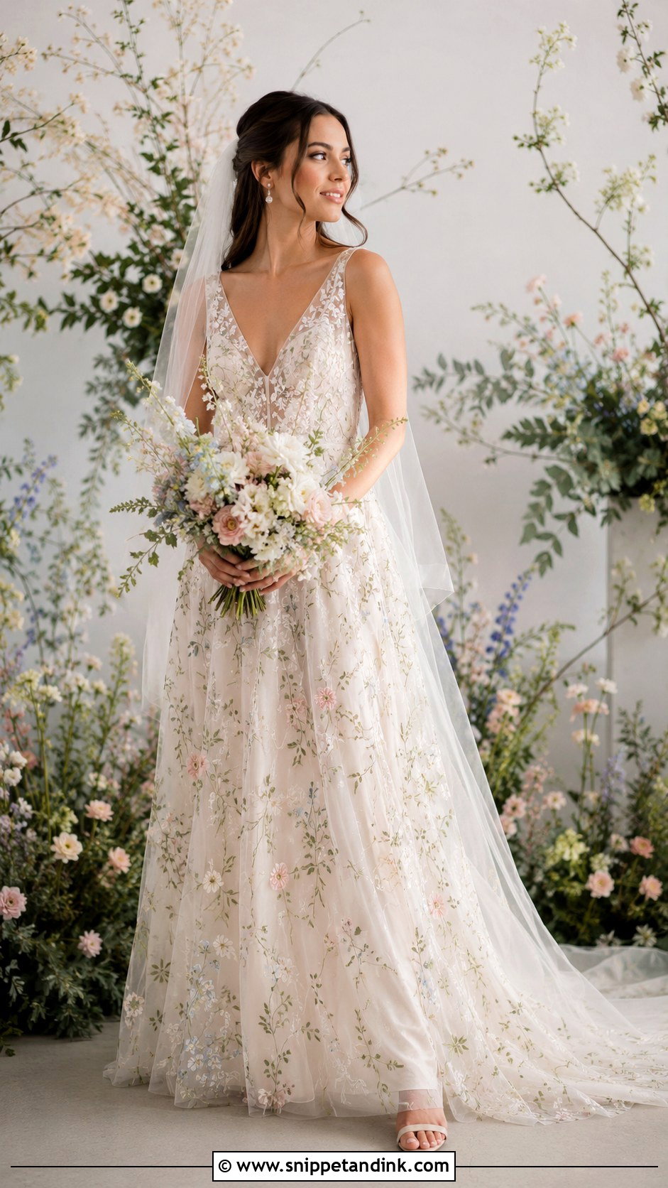 Embroidered Wedding Dress - Snippet and Ink - 25 Enchanted Wedding Dress Ideas