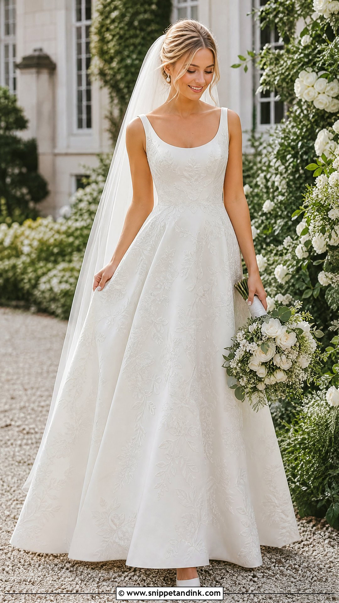 Embroidered Wedding Dress - Snippet and Ink - 25 Timeless Wedding Gown Ideas