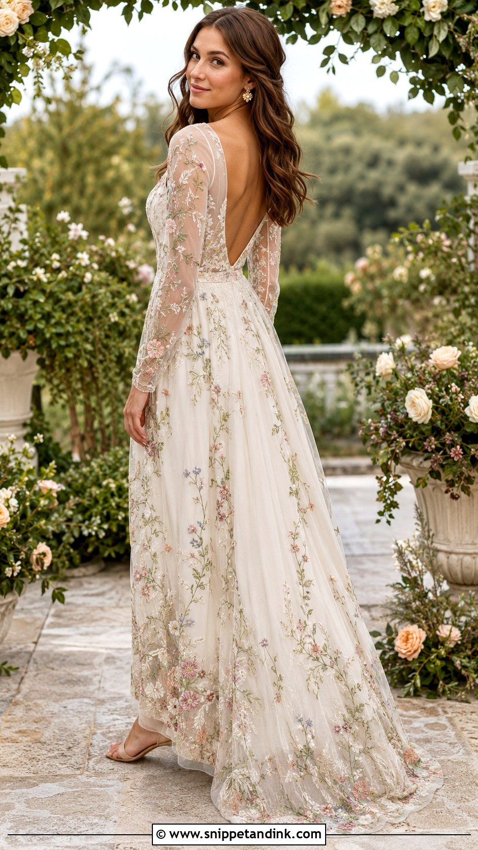 Embroidered Wedding Dress - Snippet and Ink - 25 Vintage Hippie Wedding Dress Ideas