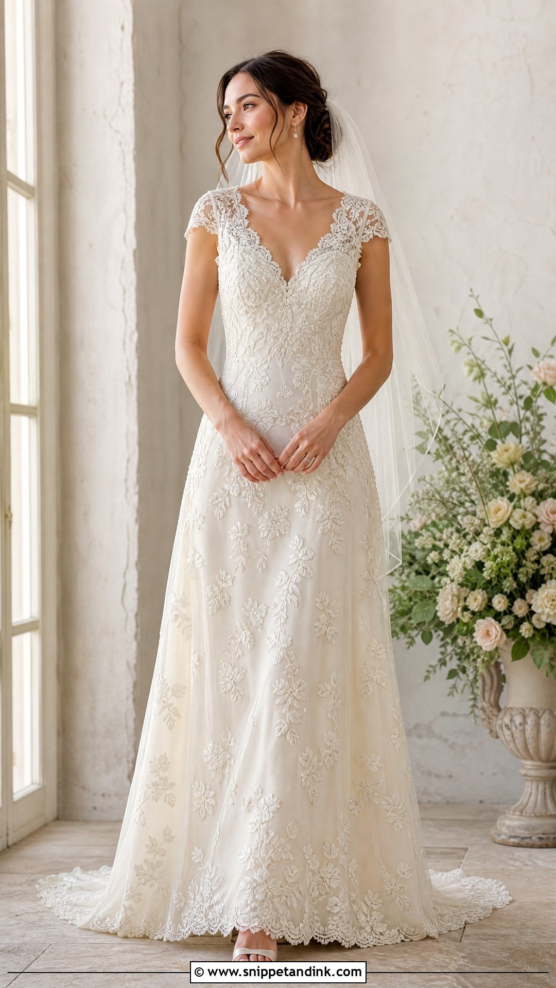 Embroidered Wedding Dress - Snippet and Ink - 25 Vintage Timeless Wedding Dress Ideas