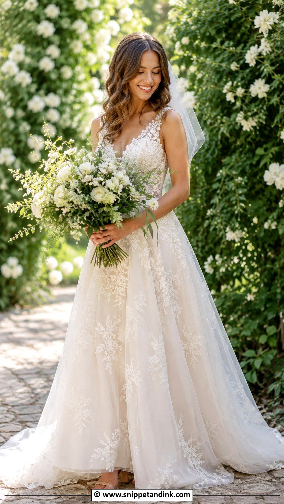 Embroidered Wedding Dress - Snippet and Ink - 30 Bridal Dress Fashion Ideas