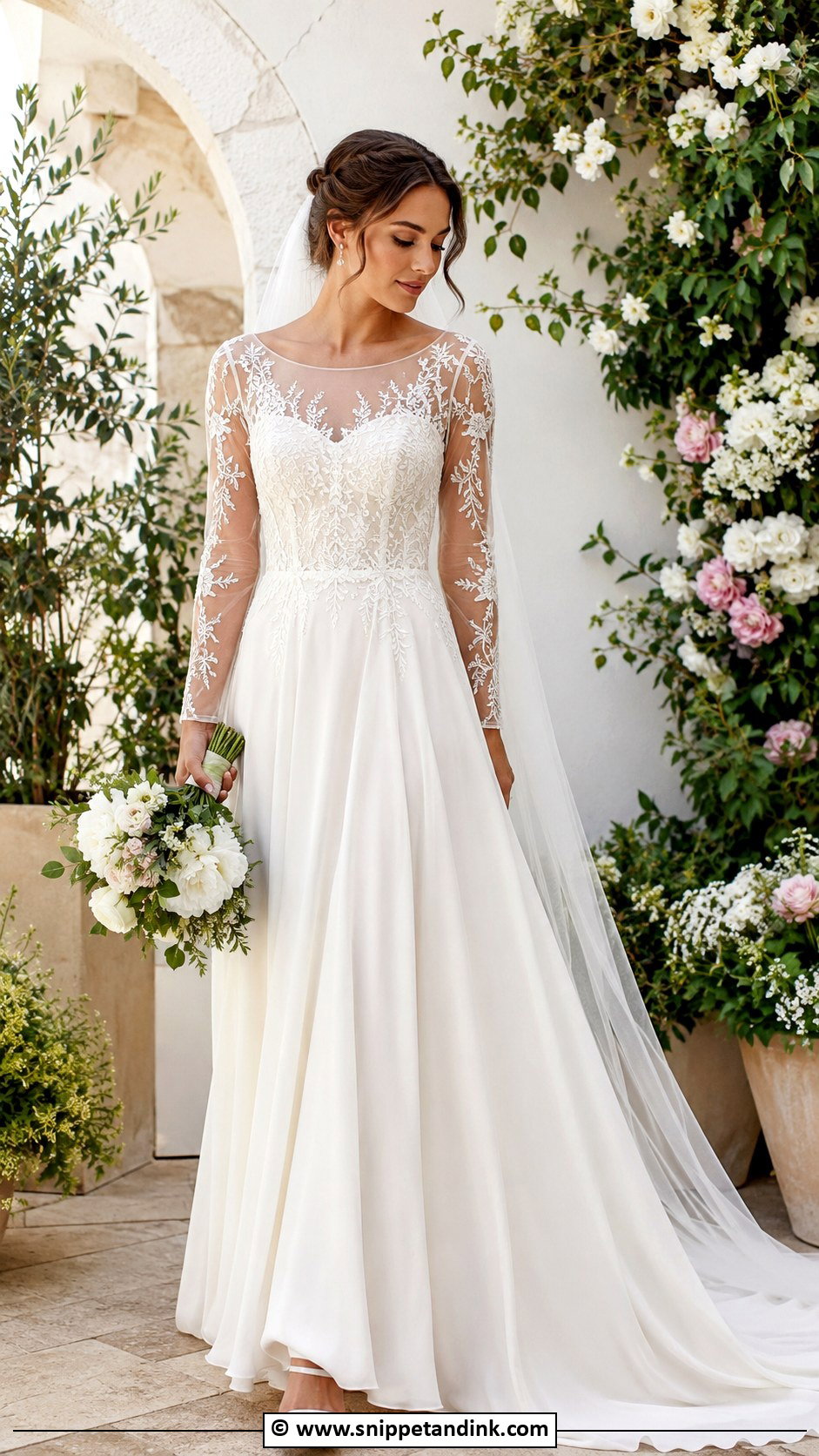 Embroidered Wedding Dress - Snippet and Ink - 30 Timeless Elegant Wedding Dress Ideas