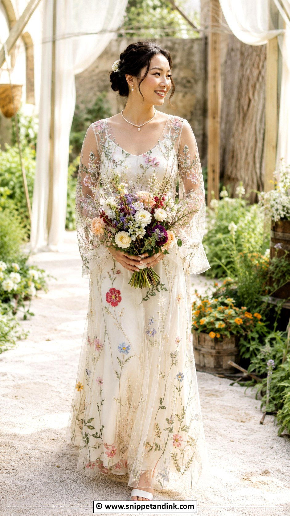 Embroidered Wedding Dress - Snippet and Ink - 25 Eclectic Wedding Dress Ideas