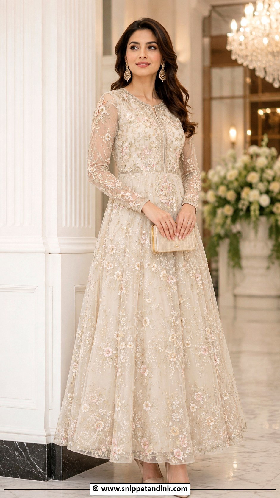 Embroidered Wedding Frock - Snippet and Ink - 30 Wedding Frock Designs