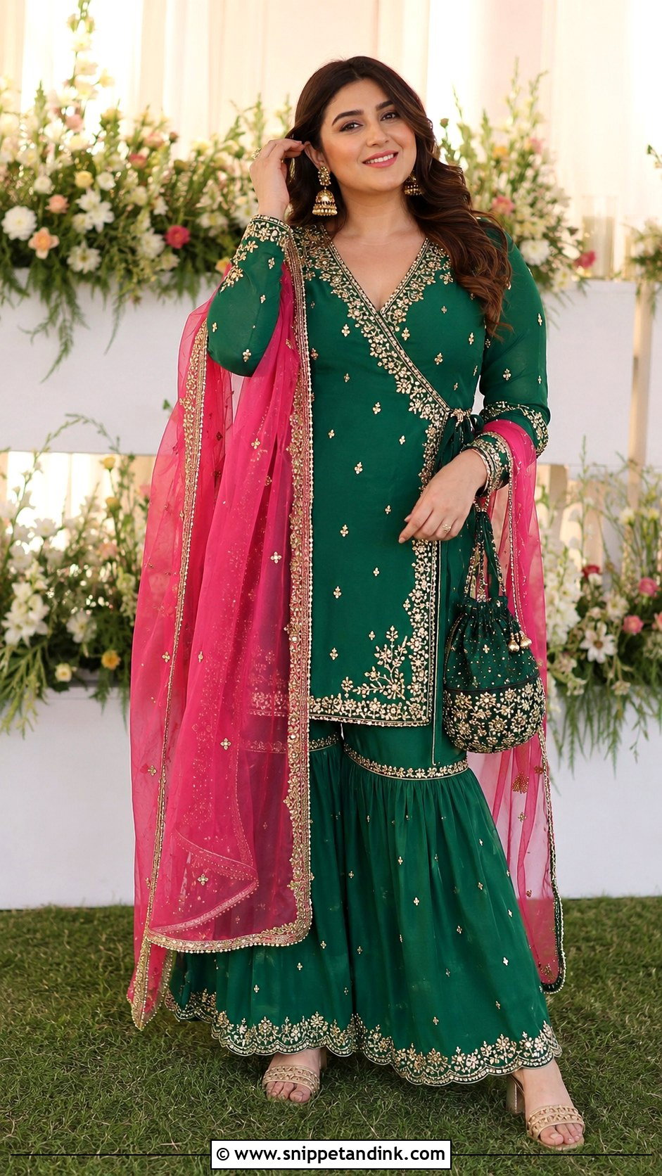 Emerald Angrakha Mehndi Outfit - Snippet and Ink - 20 Mehandi Function Dresses Mehndi Outfit