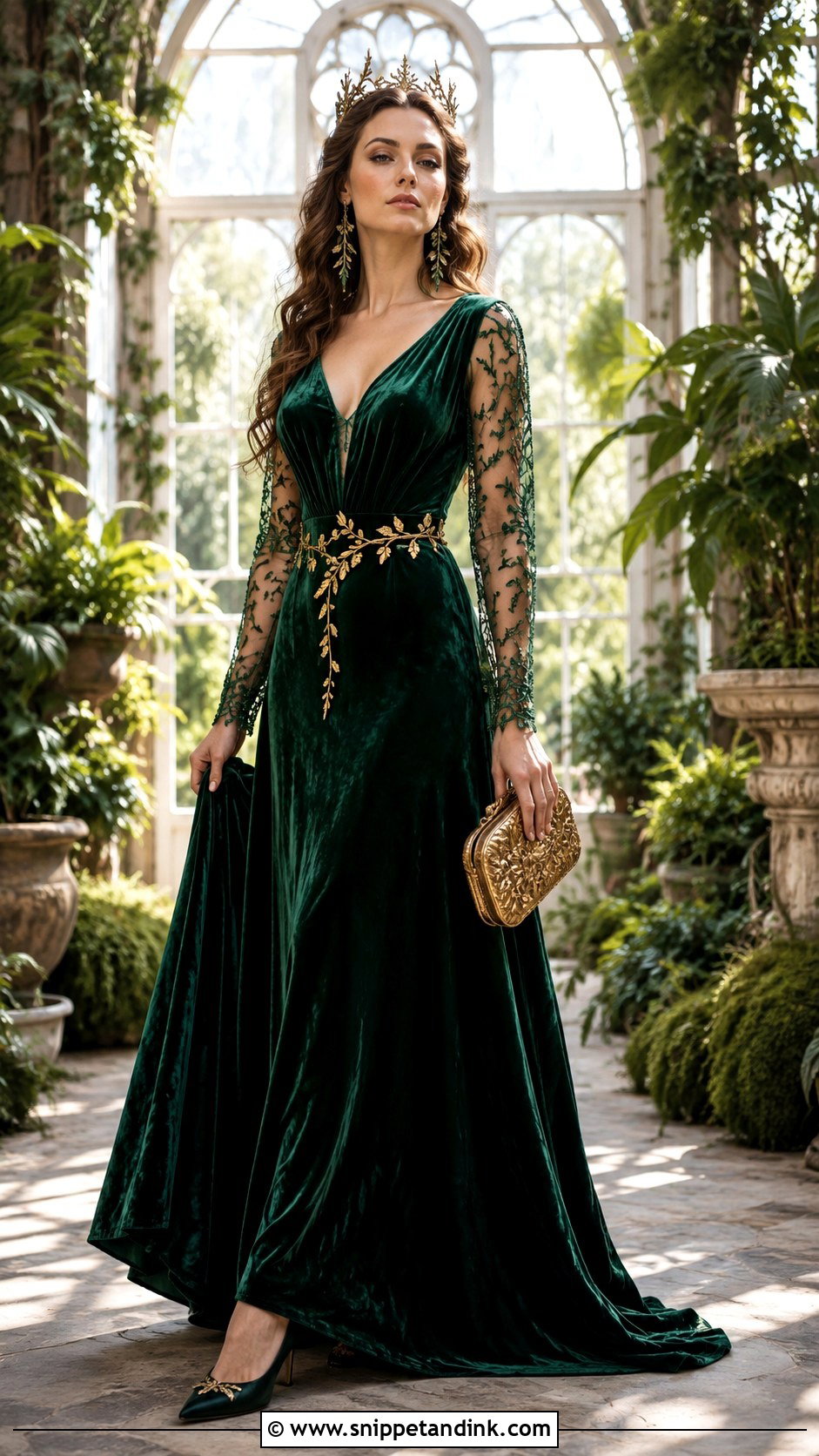 Emerald Fairy Queen Dress - Snippet and Ink - 20 Enchanted Dress Fairytale Ideas