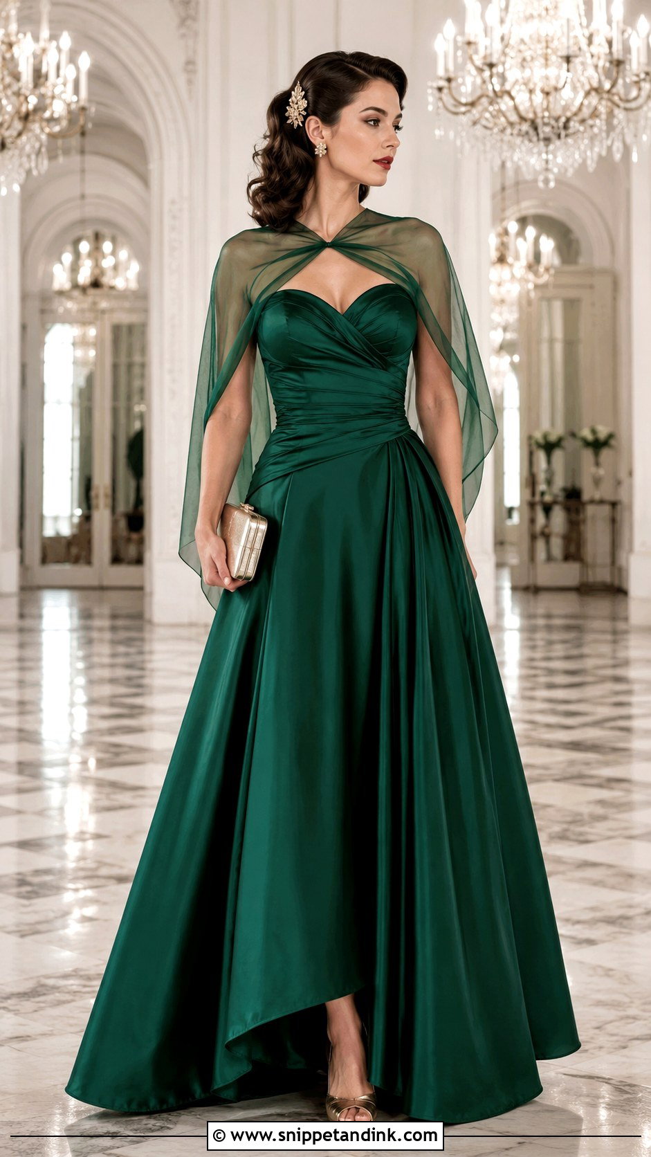 Emerald Green 1940s Ball Gown - Snippet and Ink - 20 1940S Ball Gown Ideas