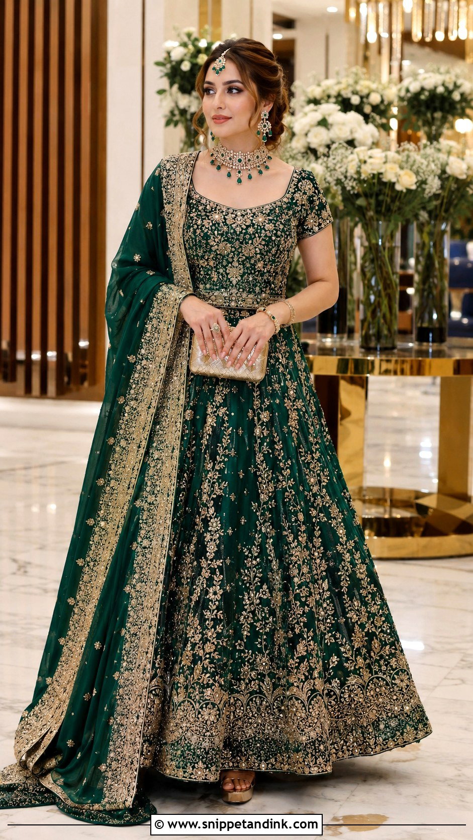 Emerald Green Agha Noor Bridal Lehenga - Snippet and Ink - 20 Agha Noor Bridal Ideas