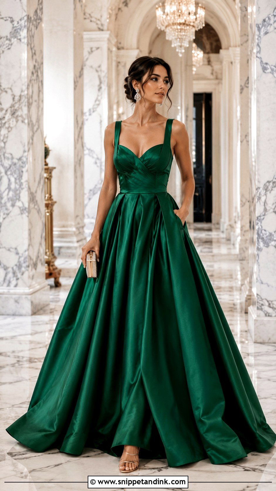 Emerald Green Ball Gown Outfit - Snippet and Ink - 30 Emerald Green Gown Ideas
