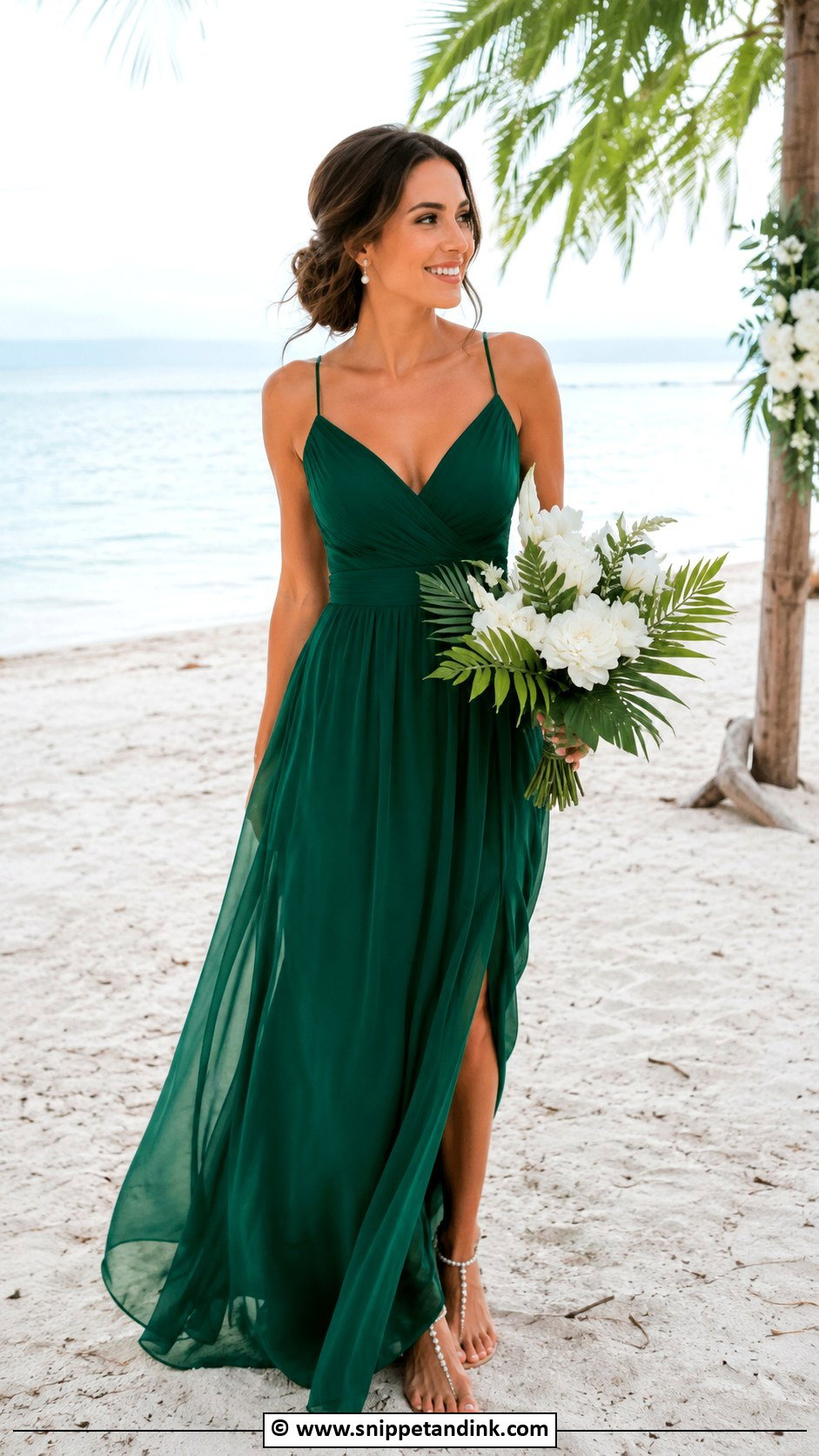 Emerald Green Beach Wedding Dress - Snippet and Ink - 30 Emerald Green Wedding Dress Ideas