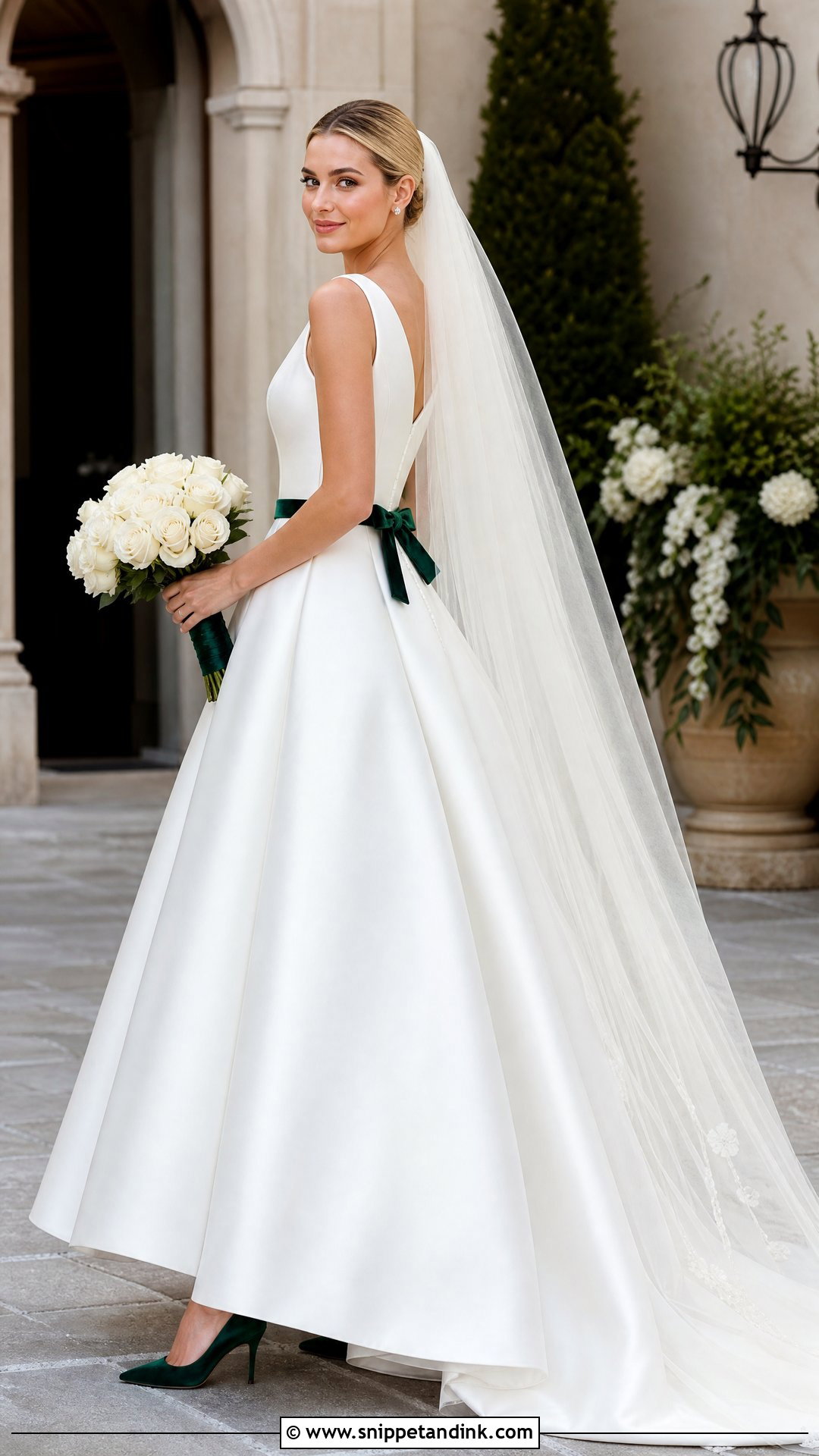 Emerald Green Belt Wedding Dress - Snippet and Ink - 20 Wedding Dress with Green Accents Ideas