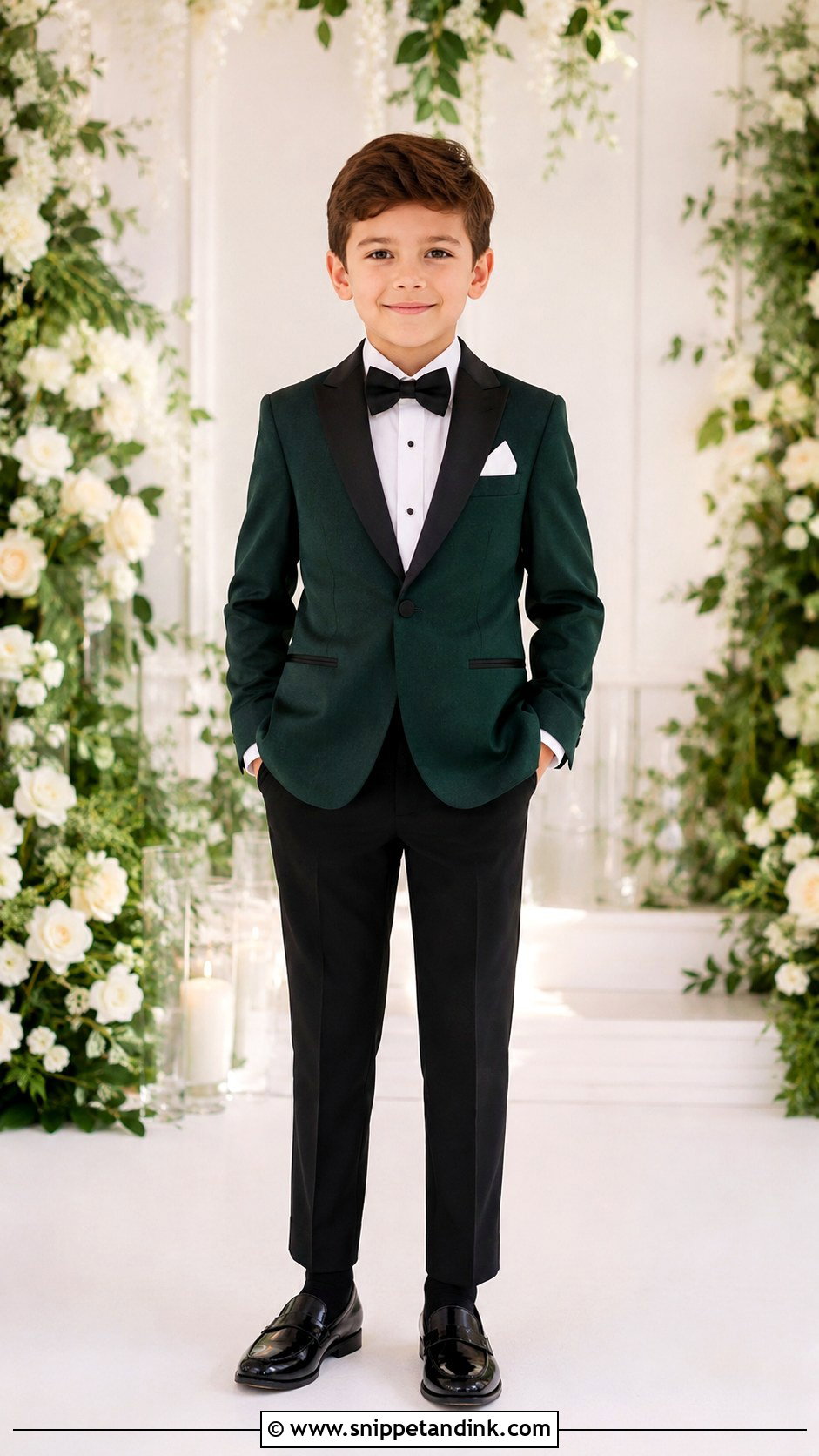 Emerald Green Boys Wedding Tuxedo - Snippet and Ink - 20 Kids Tuxedo Boys Wedding Ideas