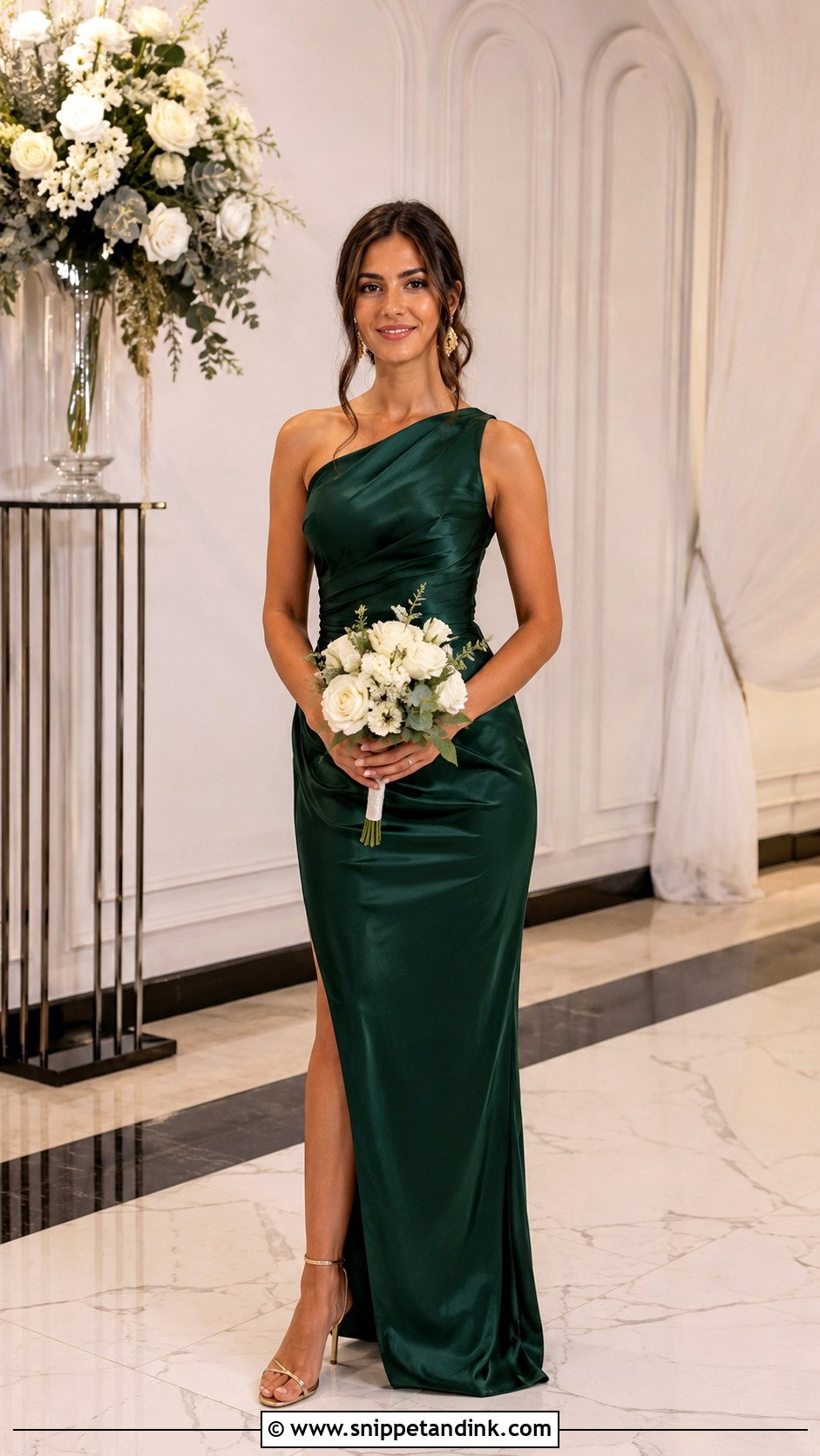 Emerald Green Bridesmaid Dress Outfit - Snippet and Ink - 25 Bridal Party Outfits