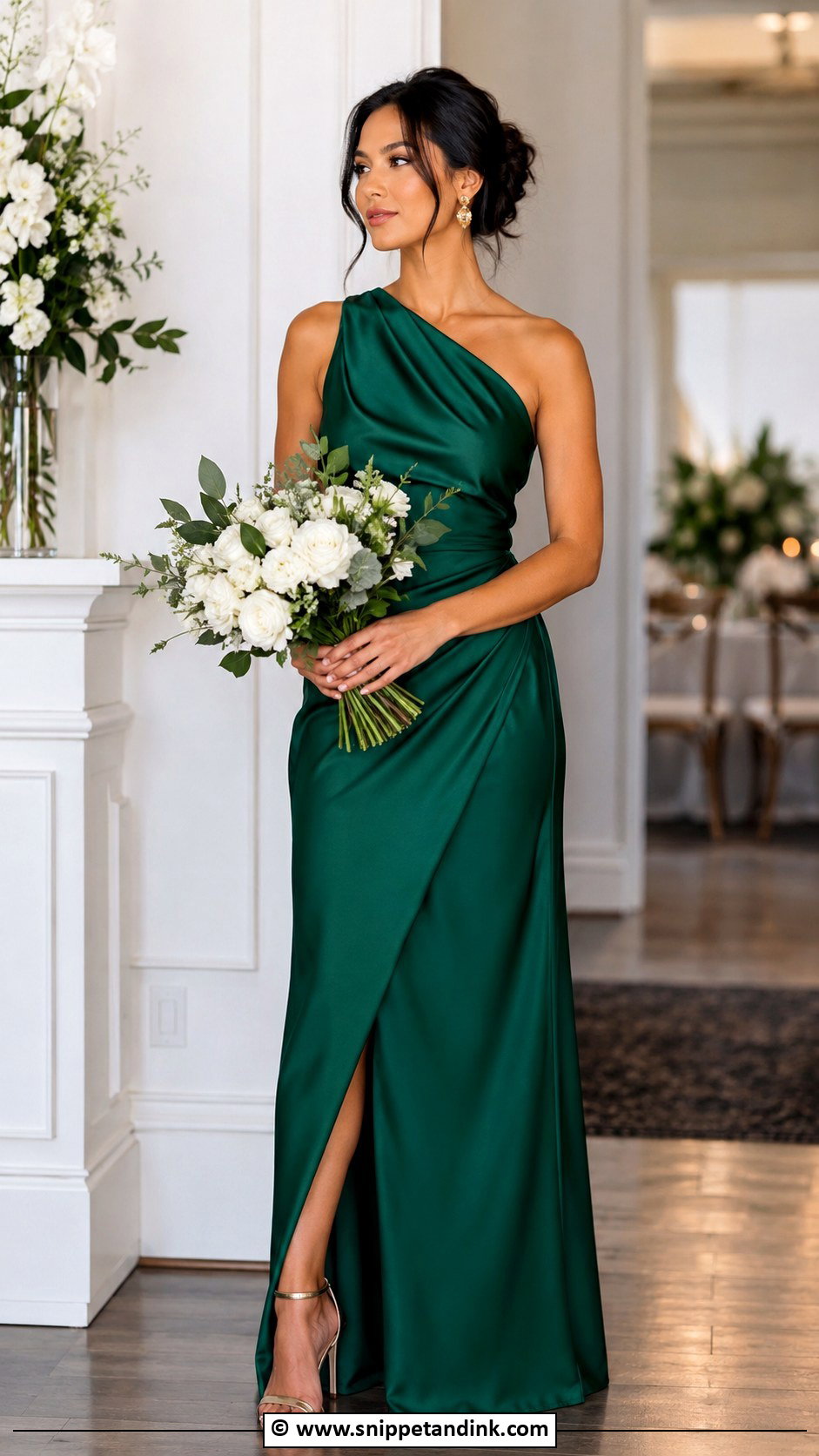 Emerald Green Bridesmaid Dress - Snippet and Ink - 25 Wedding Maids Dresses