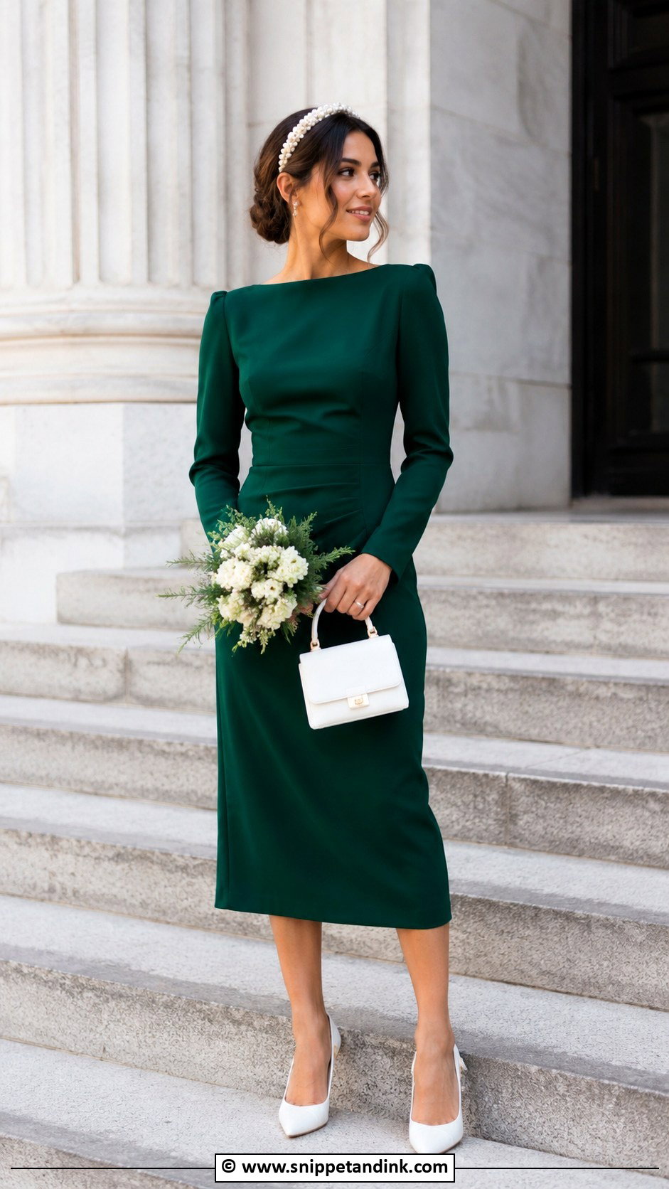 Emerald Green Courthouse Wedding Dress - Snippet and Ink - 30 Emerald Green Wedding Dress Ideas