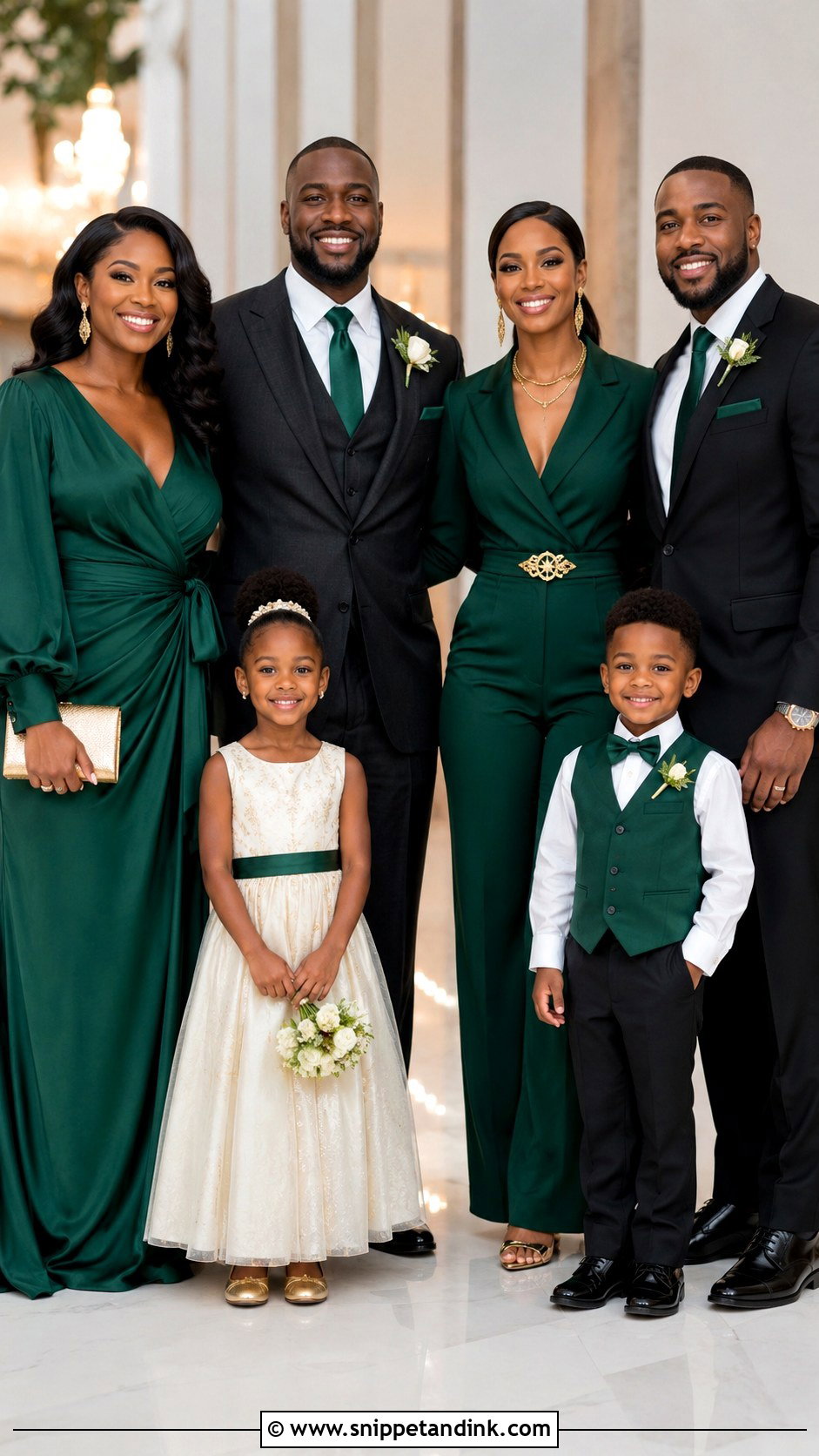 Emerald Green Family Wedding Attire - Snippet and Ink - 20 Family Wedding Attire Ideas