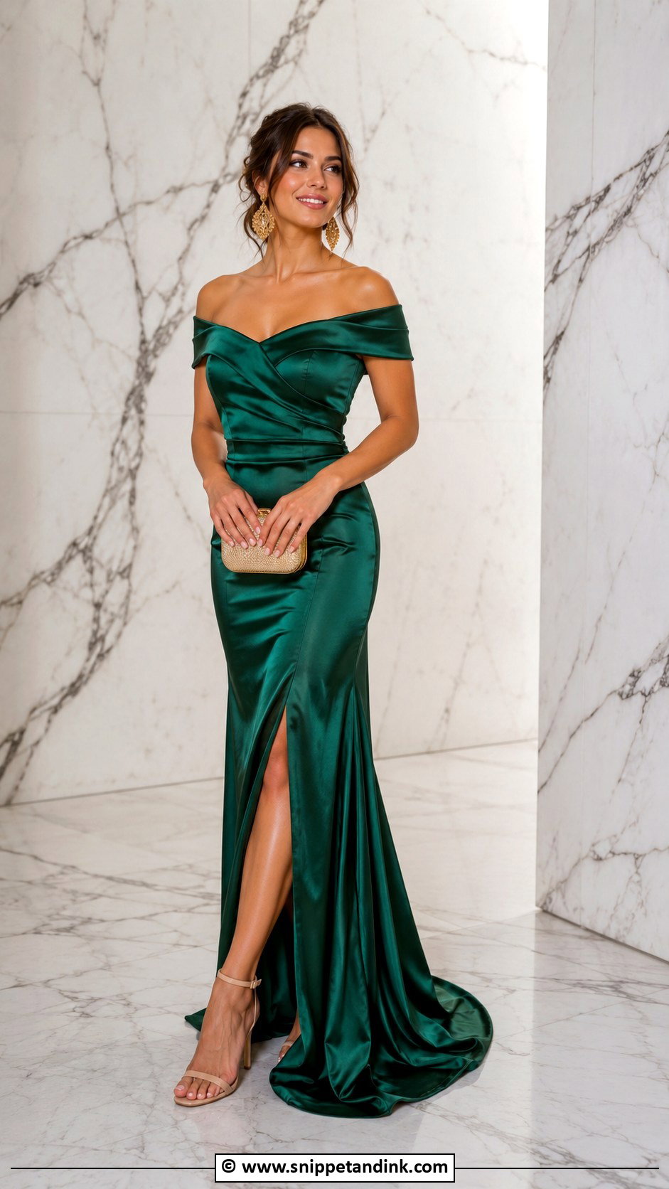 Emerald Green Gown Outfit - Snippet and Ink - 30 Gown Ideas