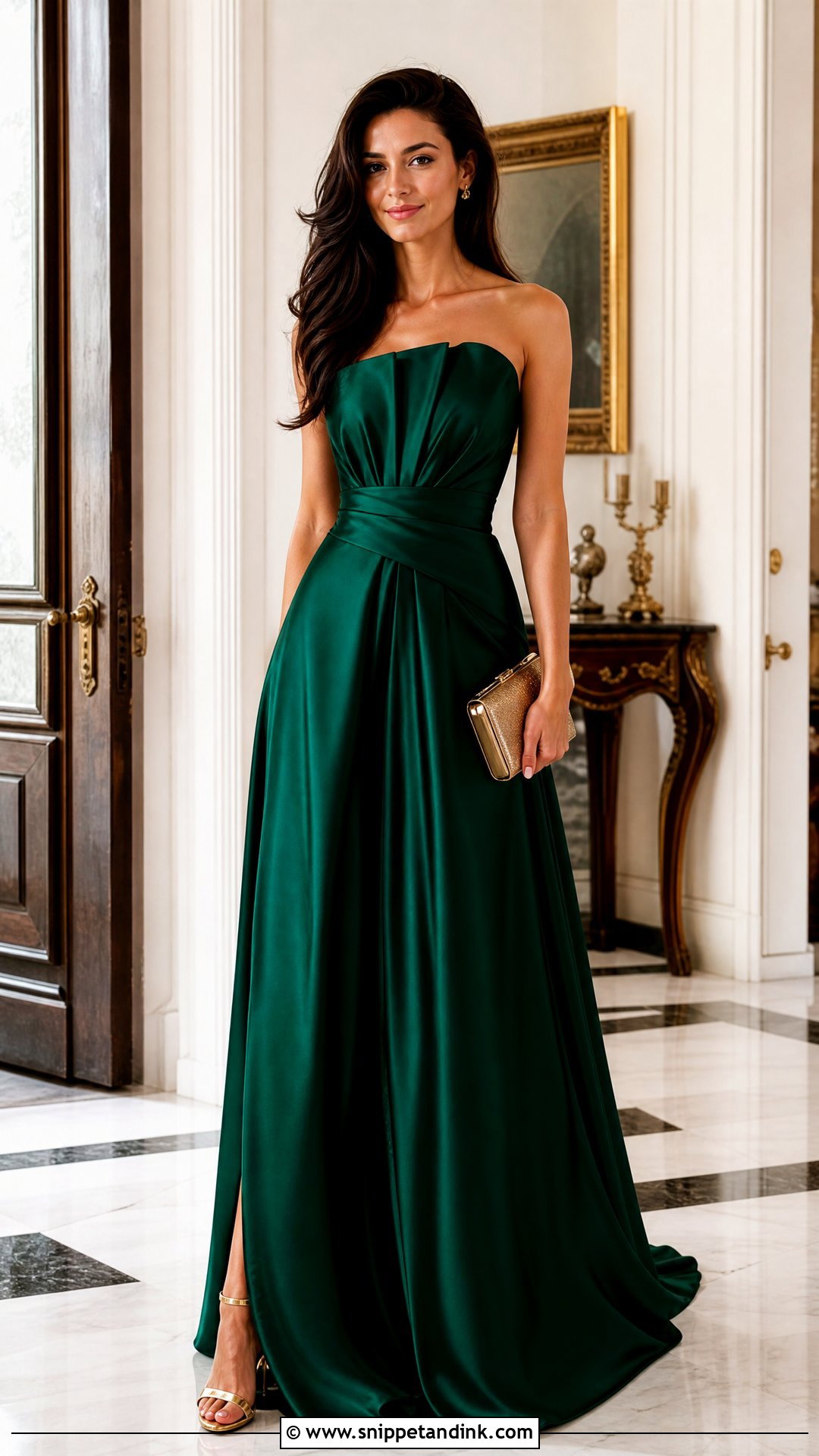 Emerald Green Gown for a Black Tie Wedding - Snippet and Ink - 20 What to Wear to a Black Tie Wedding Ideas