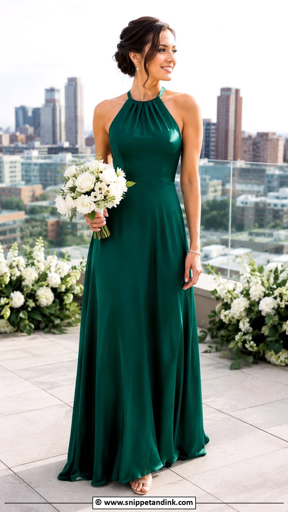 Emerald Green Halter Wedding Dress - Snippet and Ink - 30 Emerald Green Wedding Dress Ideas