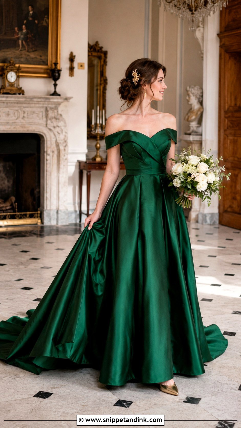Emerald Green Irish Wedding Dress - Snippet and Ink - 20 Irish Wedding Dress Ideas