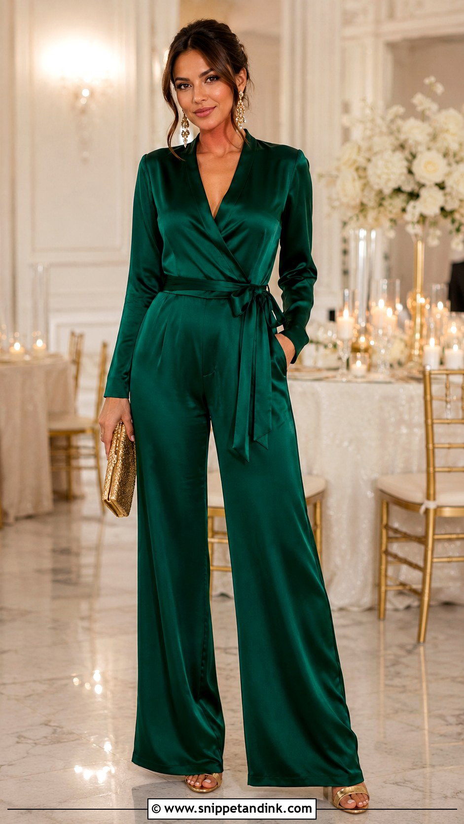 Emerald Green Jumpsuit Wedding Outfit - Snippet and Ink - 25 Jumpsuit Wedding Outfit Ideas