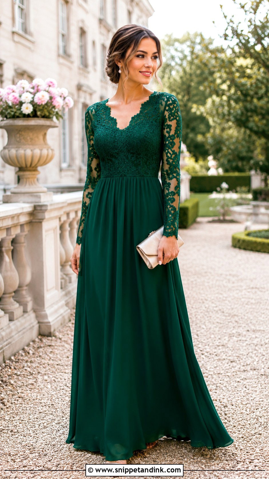 Emerald Green Lace Maid of Honor Dress - Snippet and Ink - 20 Emerald Green Maid of Honor Dress Ideas