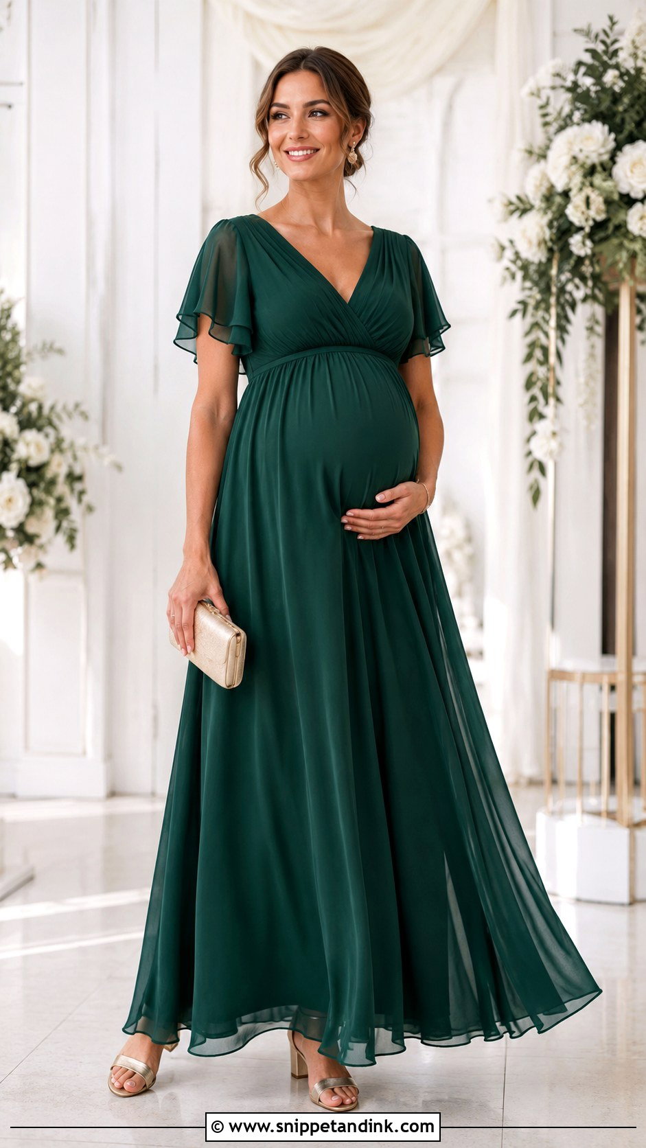 Emerald Green Maternity Maid of Honor Dress - Snippet and Ink - 20 Emerald Green Maid of Honor Dress Ideas