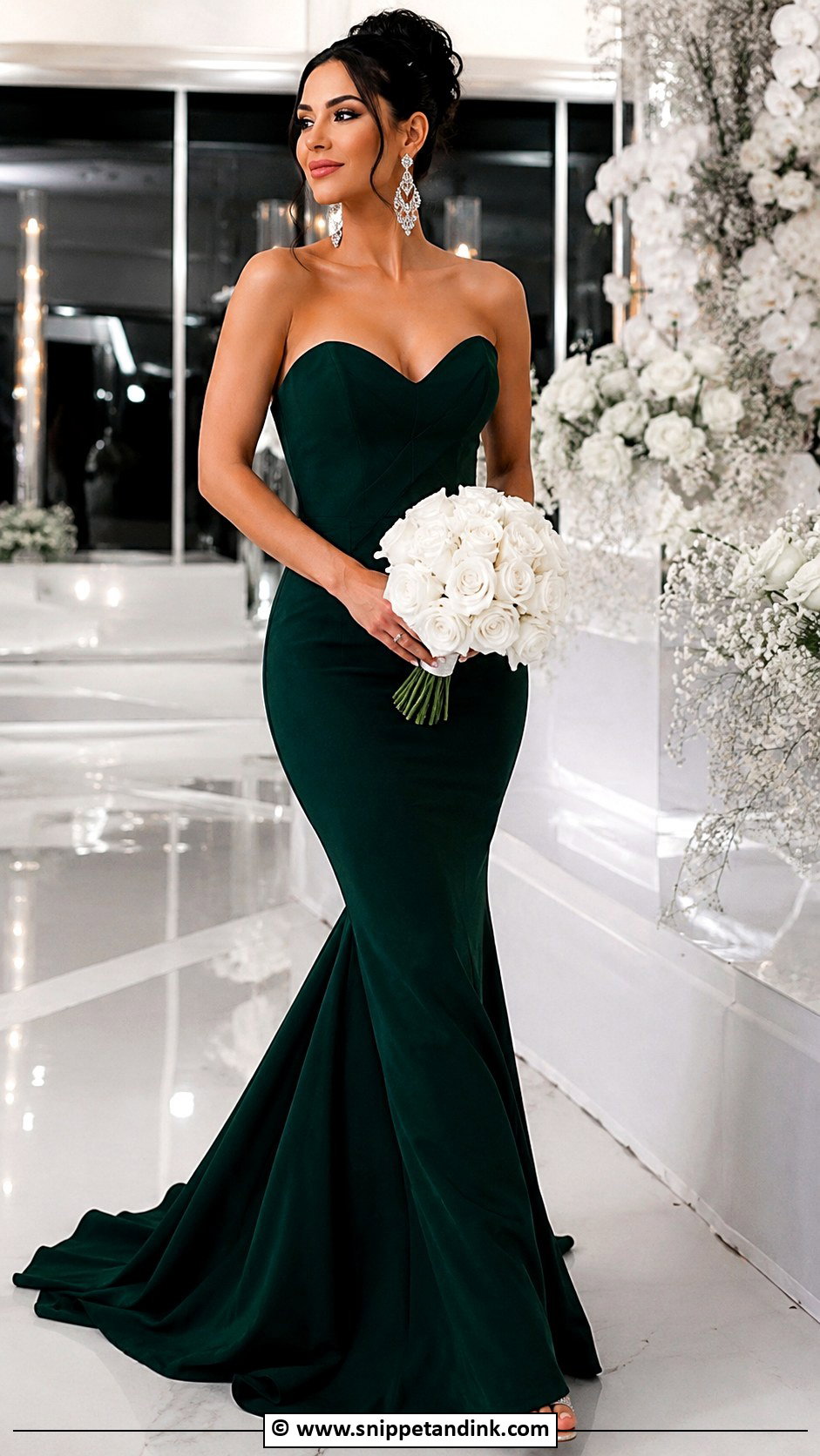 Emerald Green Mermaid Wedding Dress - Snippet and Ink - 30 Emerald Green Wedding Dress Ideas