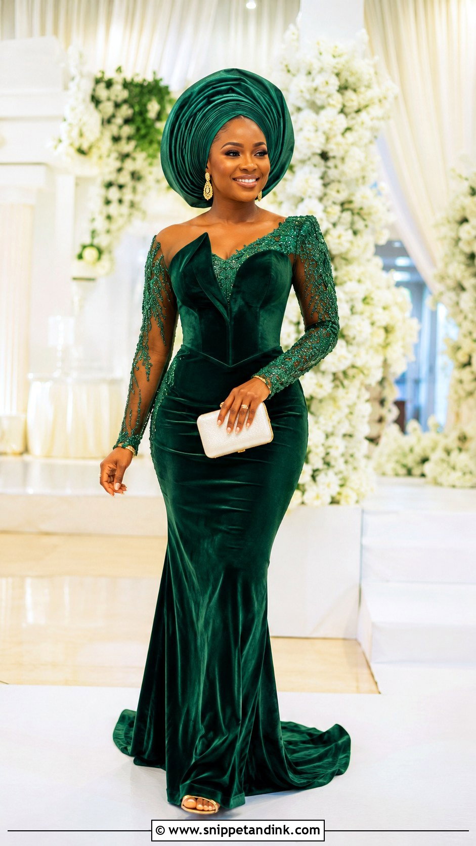 Emerald Green Nigerian Wedding Dress - Snippet and Ink - 25 Nigeria Wedding Dress Ideas