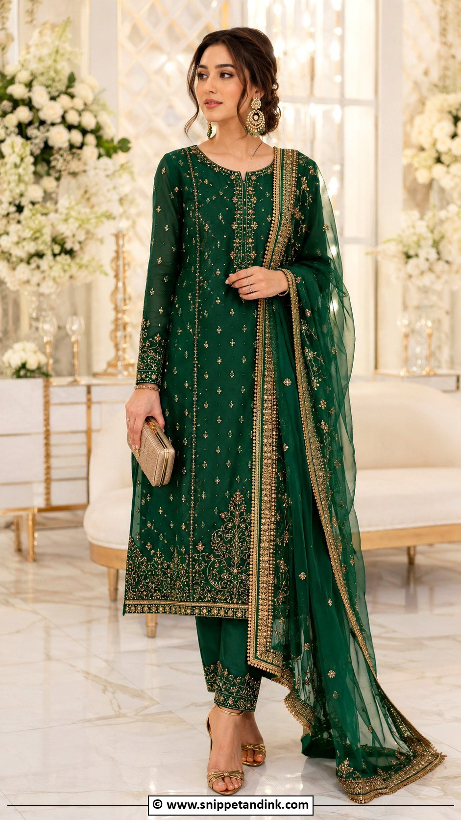 Emerald Green Nikkah Suit Outfit - Snippet and Ink - 35 Nikkah Outfit Ideas