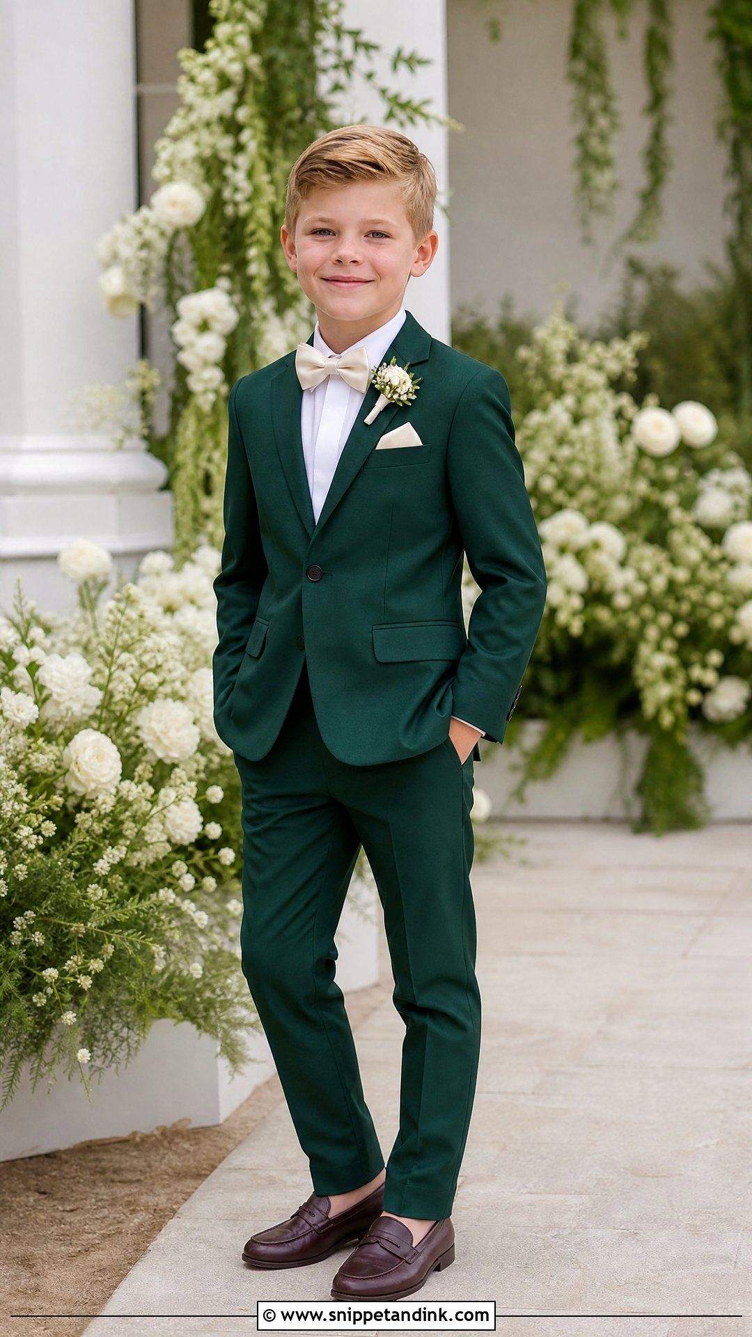 Emerald Green Page Boy Suit - Snippet and Ink - 20 Page Boys Wedding Outfits