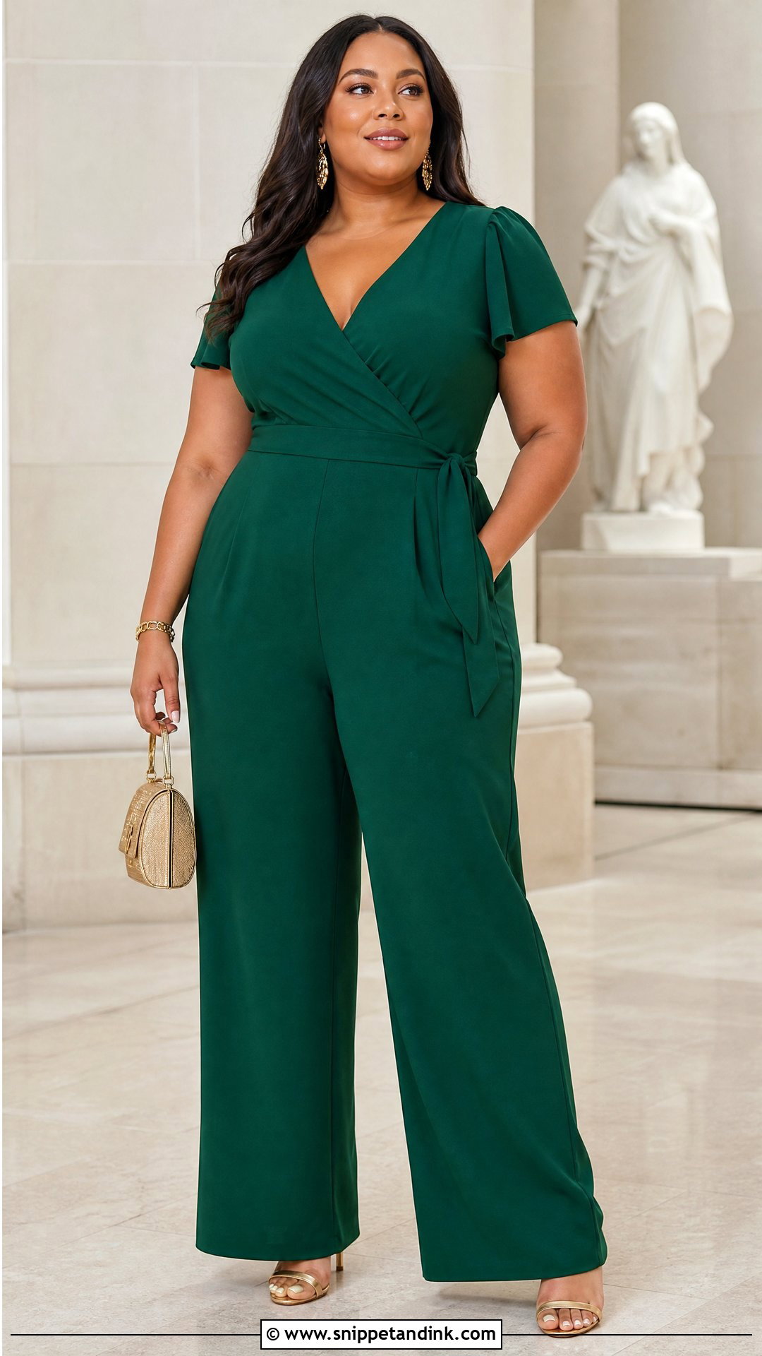Emerald Green Plus Size Wedding Jumpsuit - Snippet and Ink - 20 Plus Size Jumpsuit Wedding Ideas