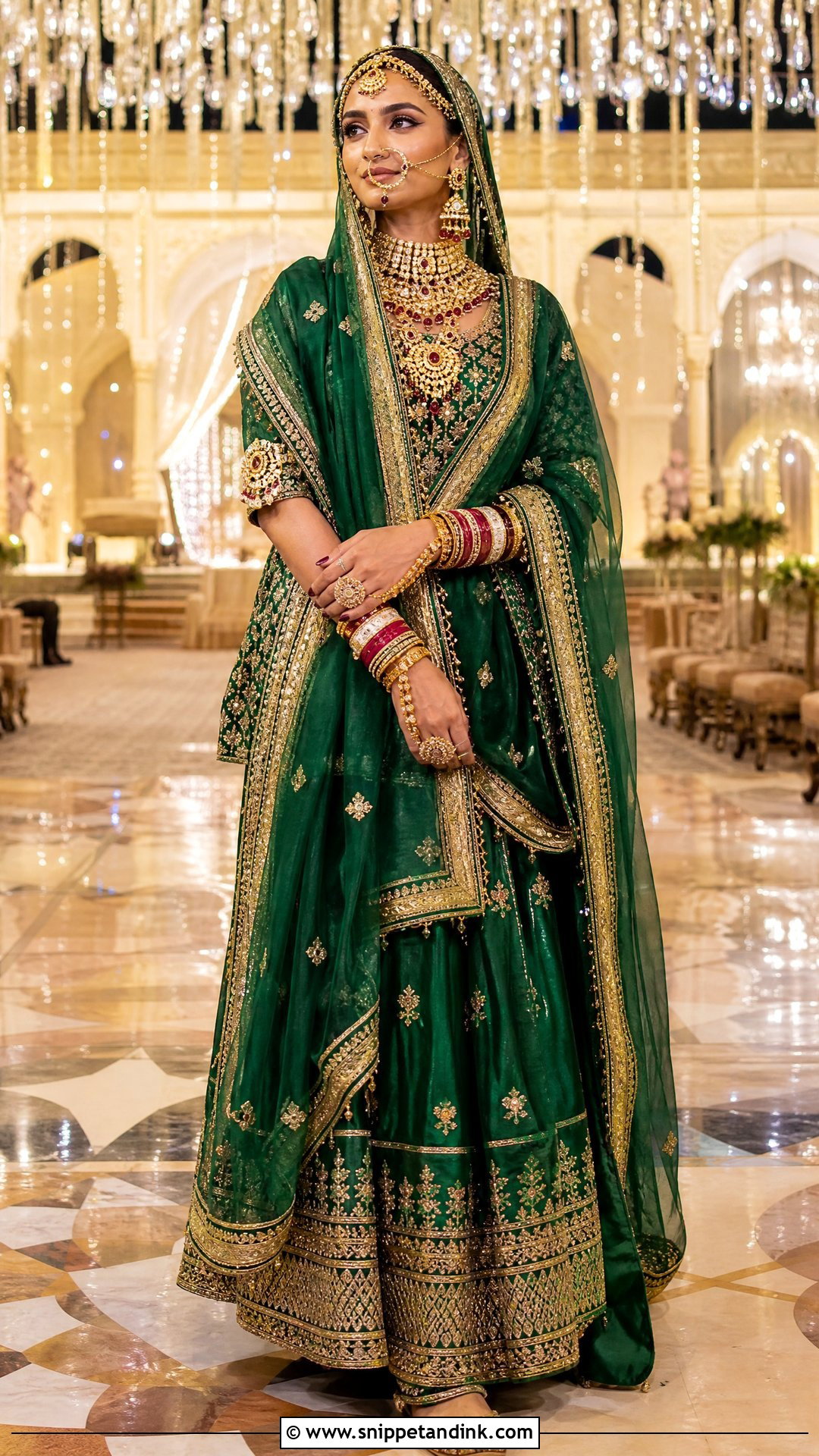 Emerald Green Rajputi Bridal Look - Snippet and Ink - 20 Rajputi Bridal Look Ideas