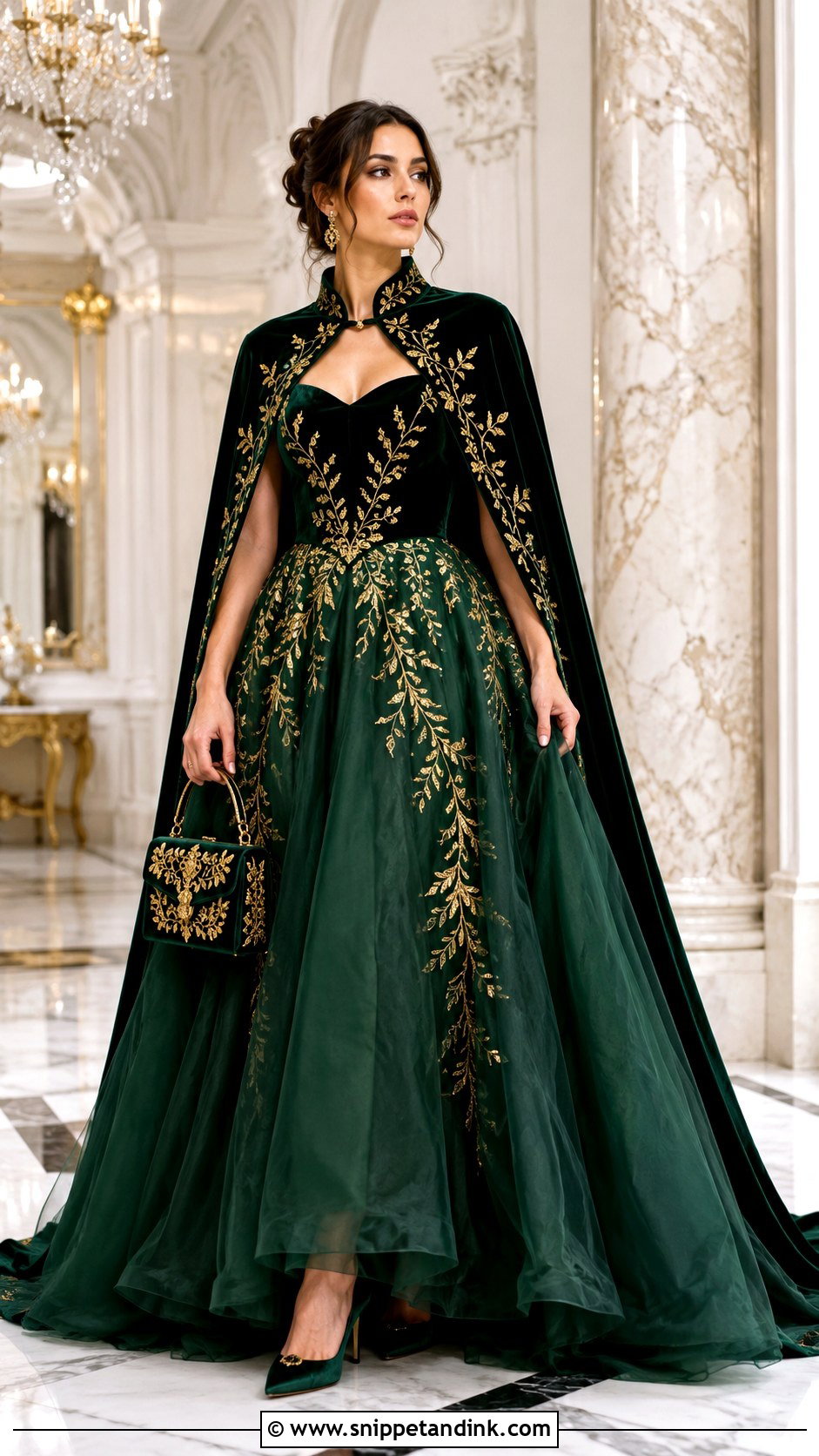 Emerald Green Royal Ball Gown - Snippet and Ink - 20 Ball Gown Fantasy Royal Ideas