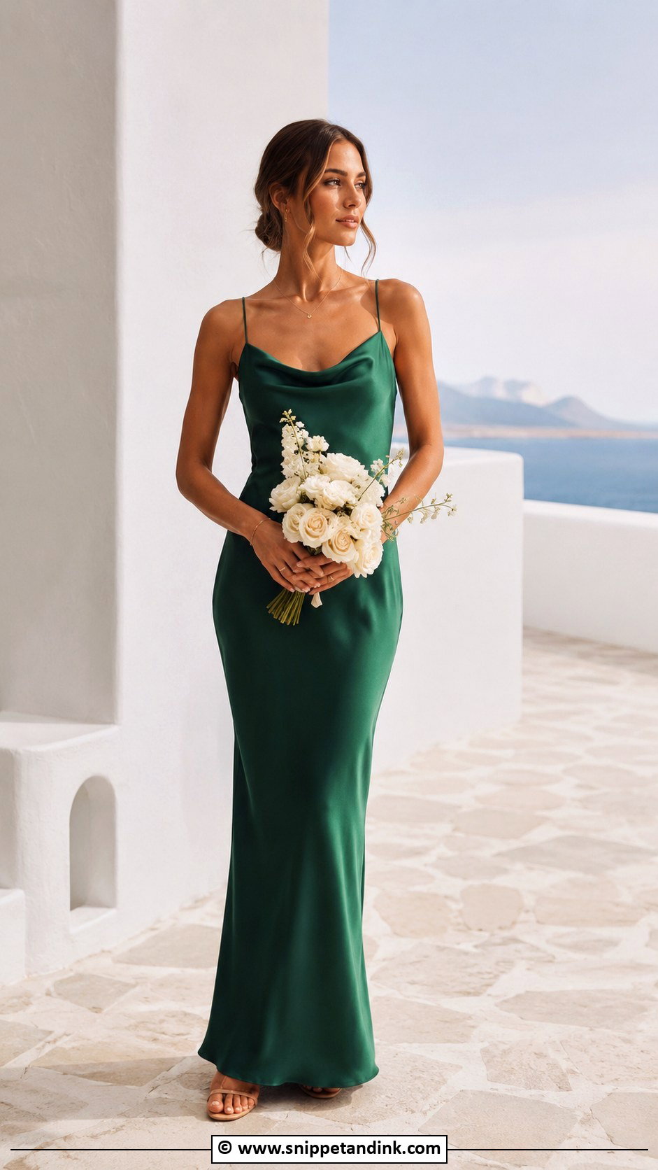 Emerald Green Slip Wedding Dress - Snippet and Ink - 30 Emerald Green Wedding Dress Ideas