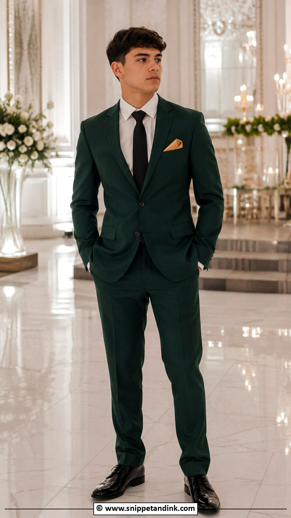 Emerald Green Suit Chambelanes Outfit - Snippet and Ink - 25 Chambelanes Outfits