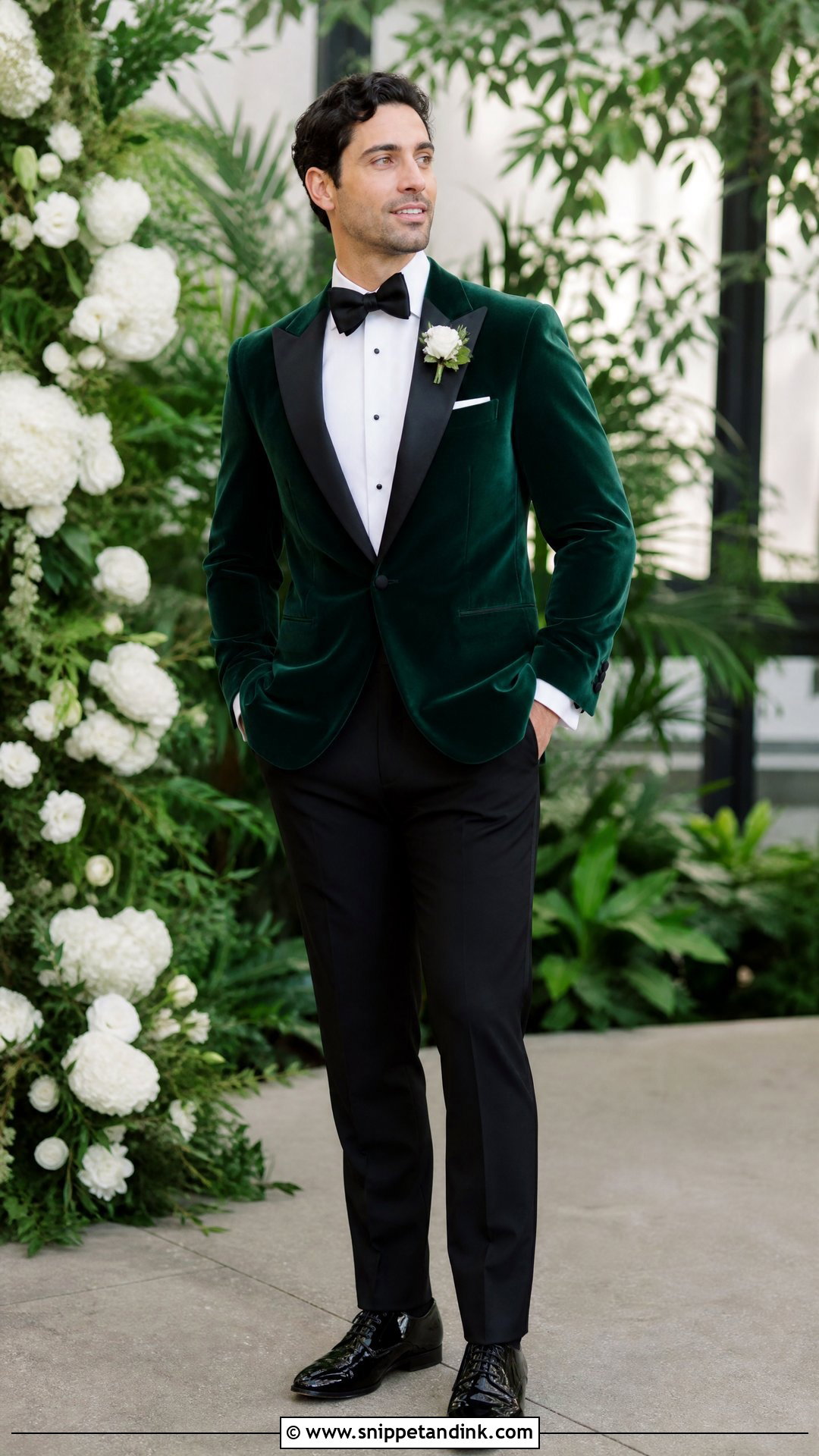 Emerald Green Velvet Tuxedo - Snippet and Ink - 20 Tuxedo Wedding Suit Ideas