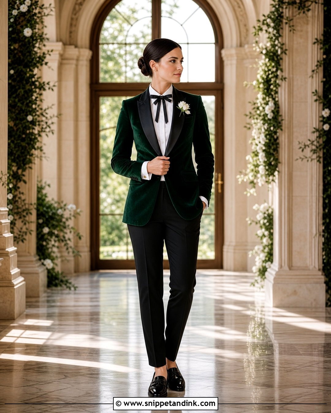 Emerald Green Velvet Tuxedo - Snippet and Ink - 20 Dapper Bride Ideas