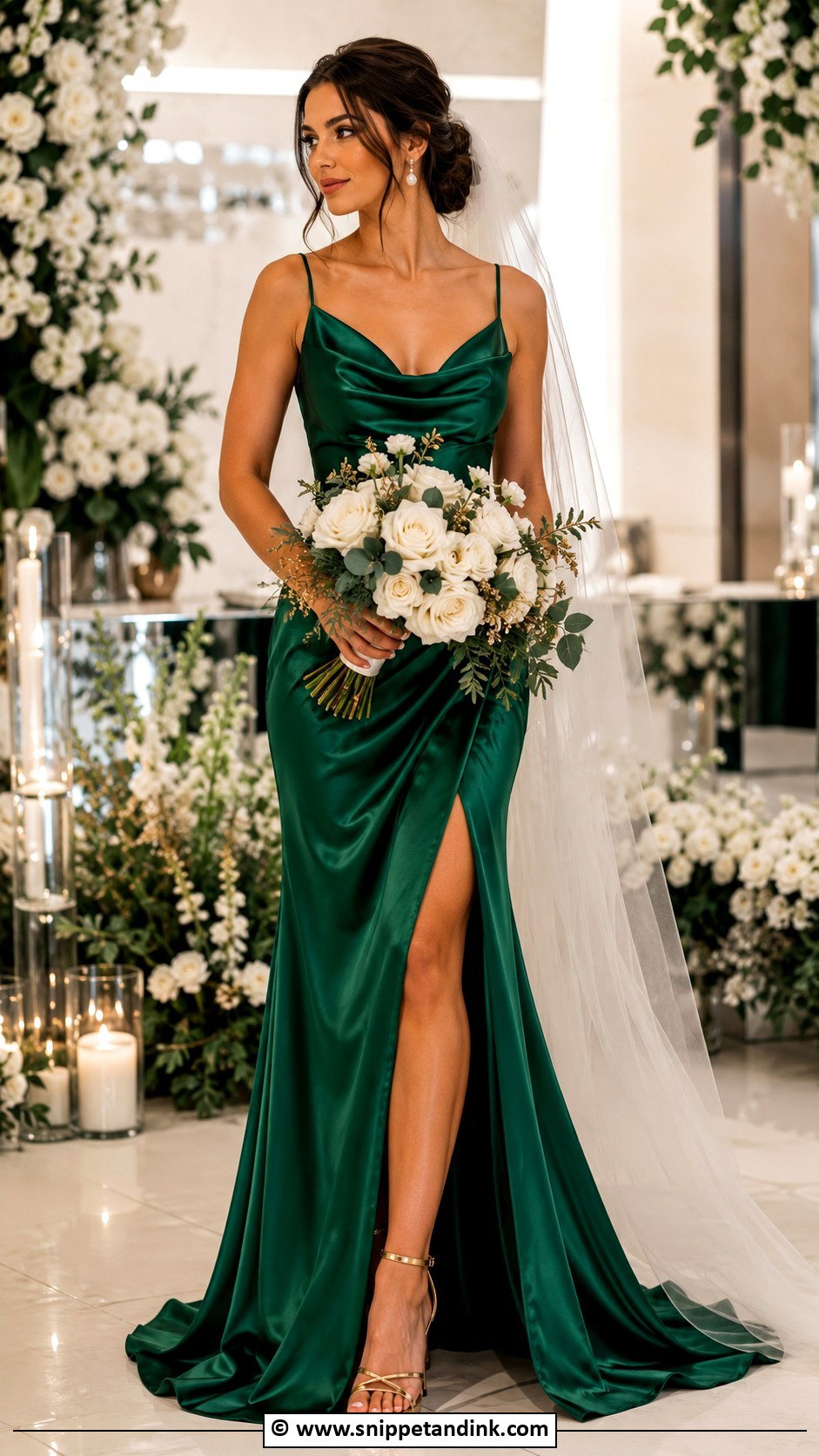 Emerald Green Wedding Dress - Snippet and Ink - 25 Color Wedding Dress Ideas