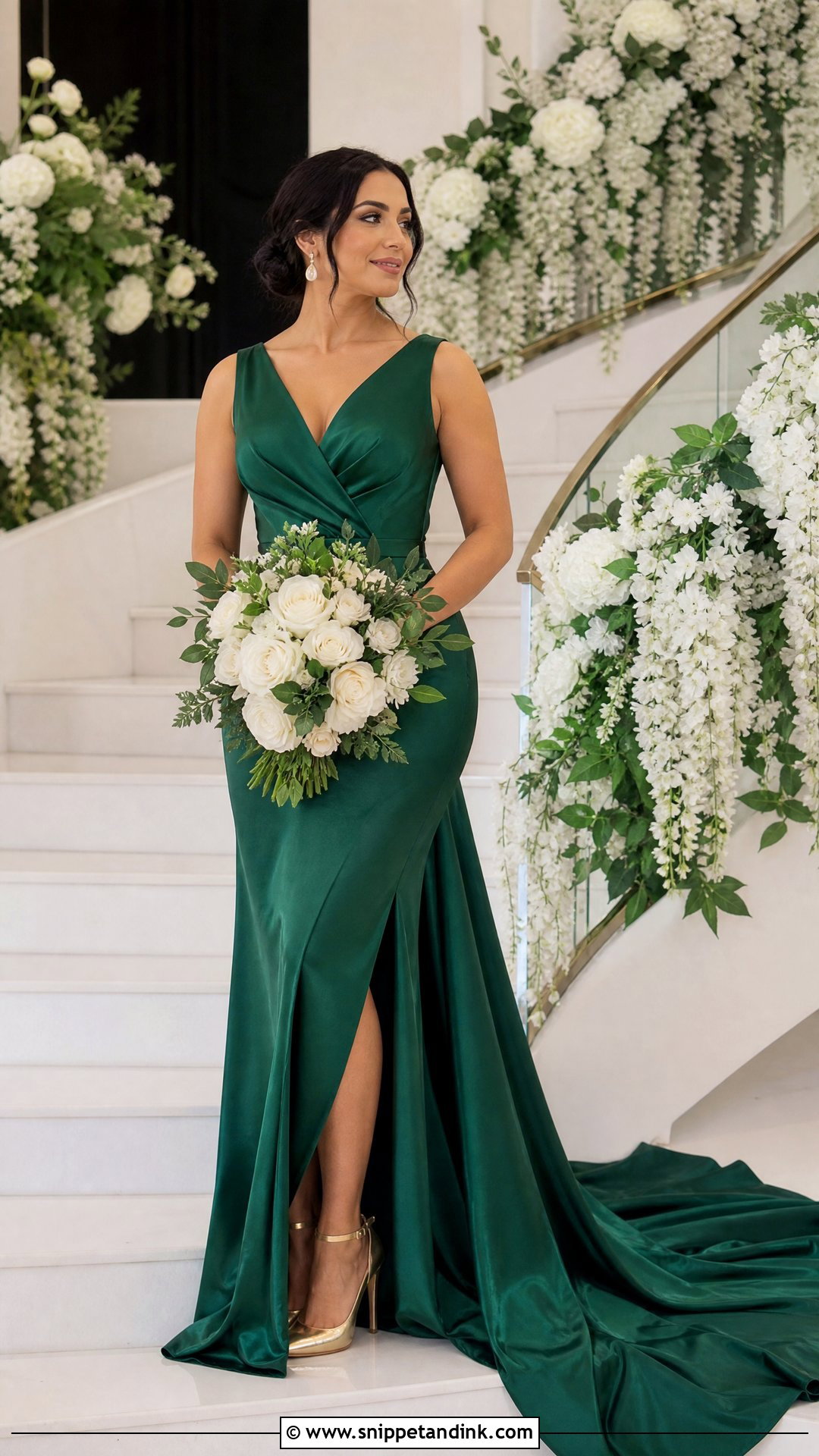 Emerald Green Wedding Dress - Snippet and Ink - 25 Colored Wedding Dress Ideas
