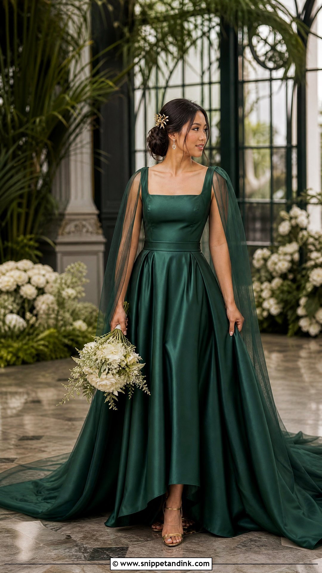 Emerald Green Wedding Dress - Snippet and Ink - 20 Wedding Dress Color Ideas