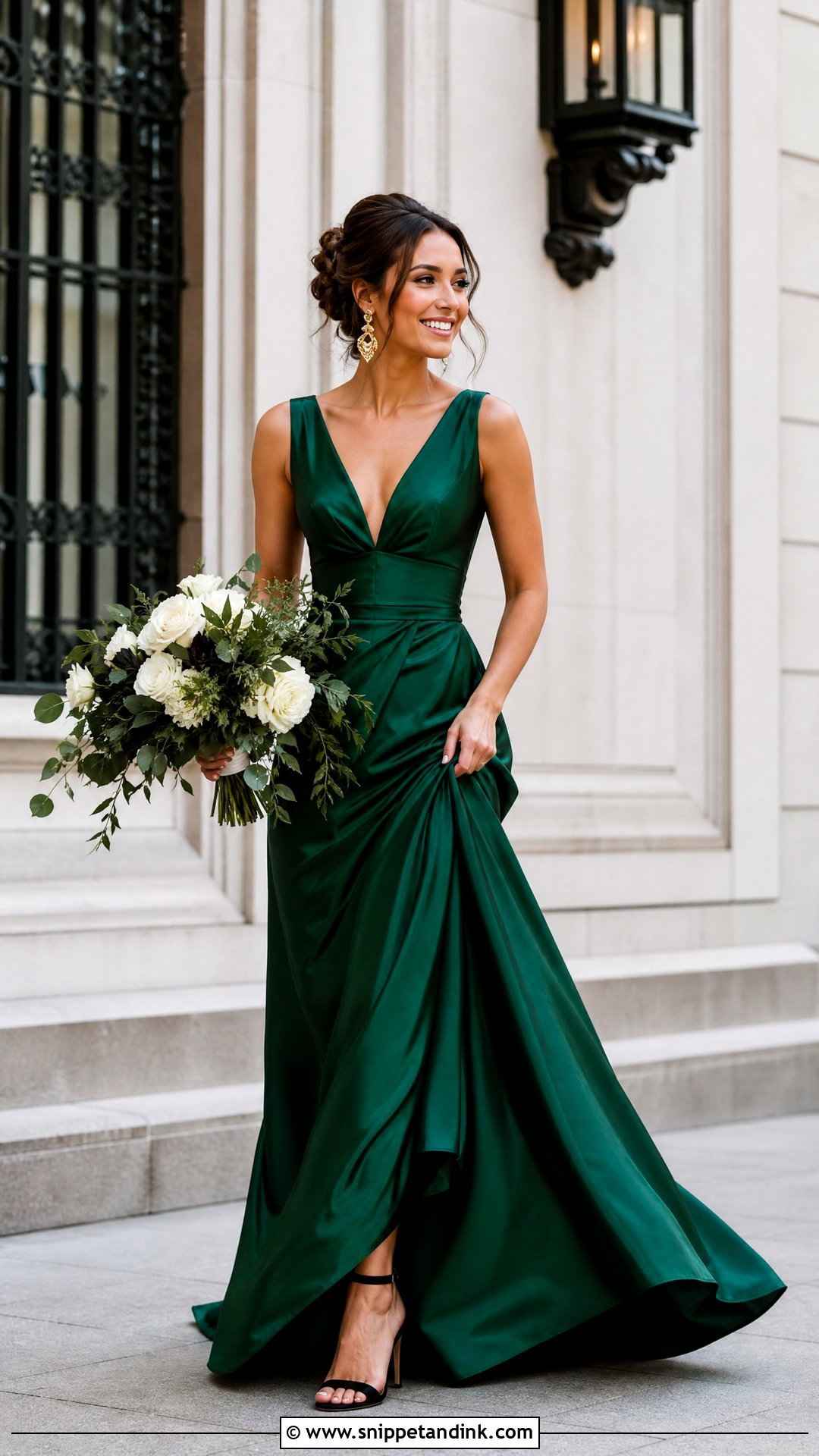 Emerald Green Wedding Dress With Black Heels - Snippet and Ink - 25 Not White Wedding Dress Ideas