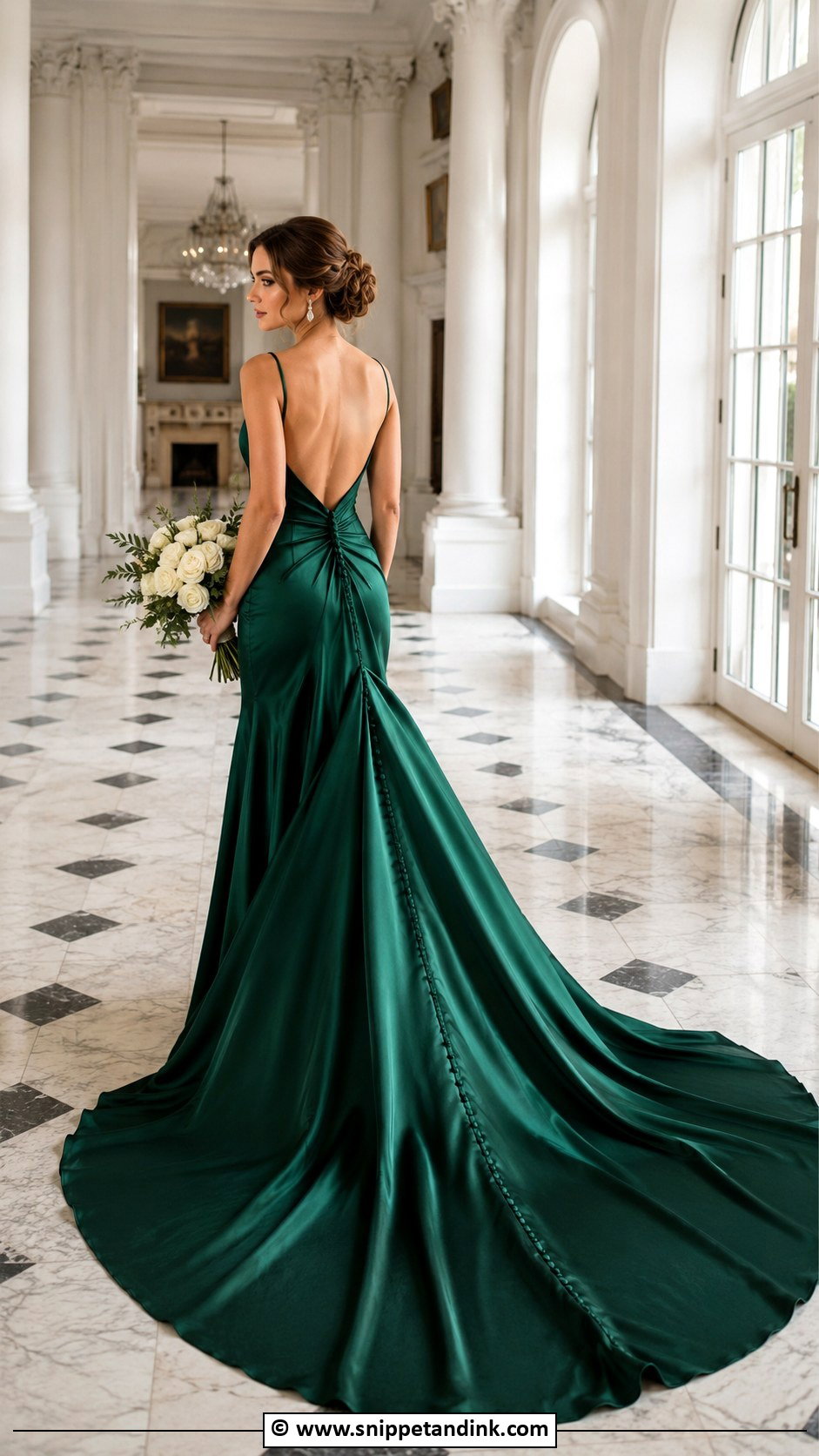 Emerald Green Wedding Dress With Train - Snippet and Ink - 30 Emerald Green Wedding Dress Ideas