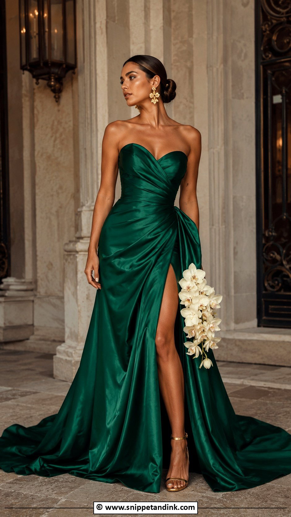 Emerald Green Wedding Dress - Snippet and Ink - 25 Colourful Wedding Dress Ideas