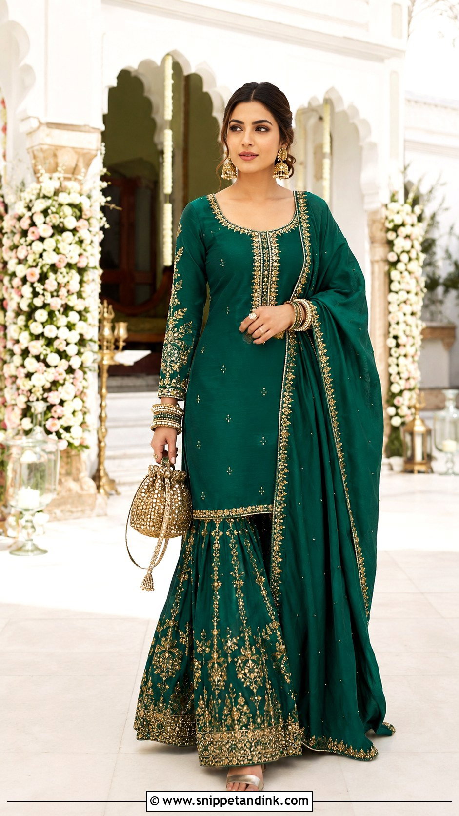 Emerald Green Wedding Garara - Snippet and Ink - 20 Garara for Wedding Ideas