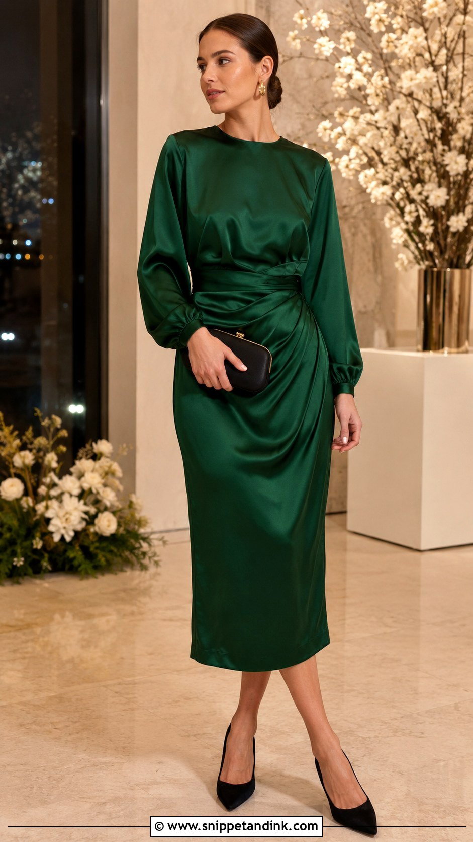 Emerald Green Wedding Guest Dress - Snippet and Ink - 25 November Wedding Dress Ideas